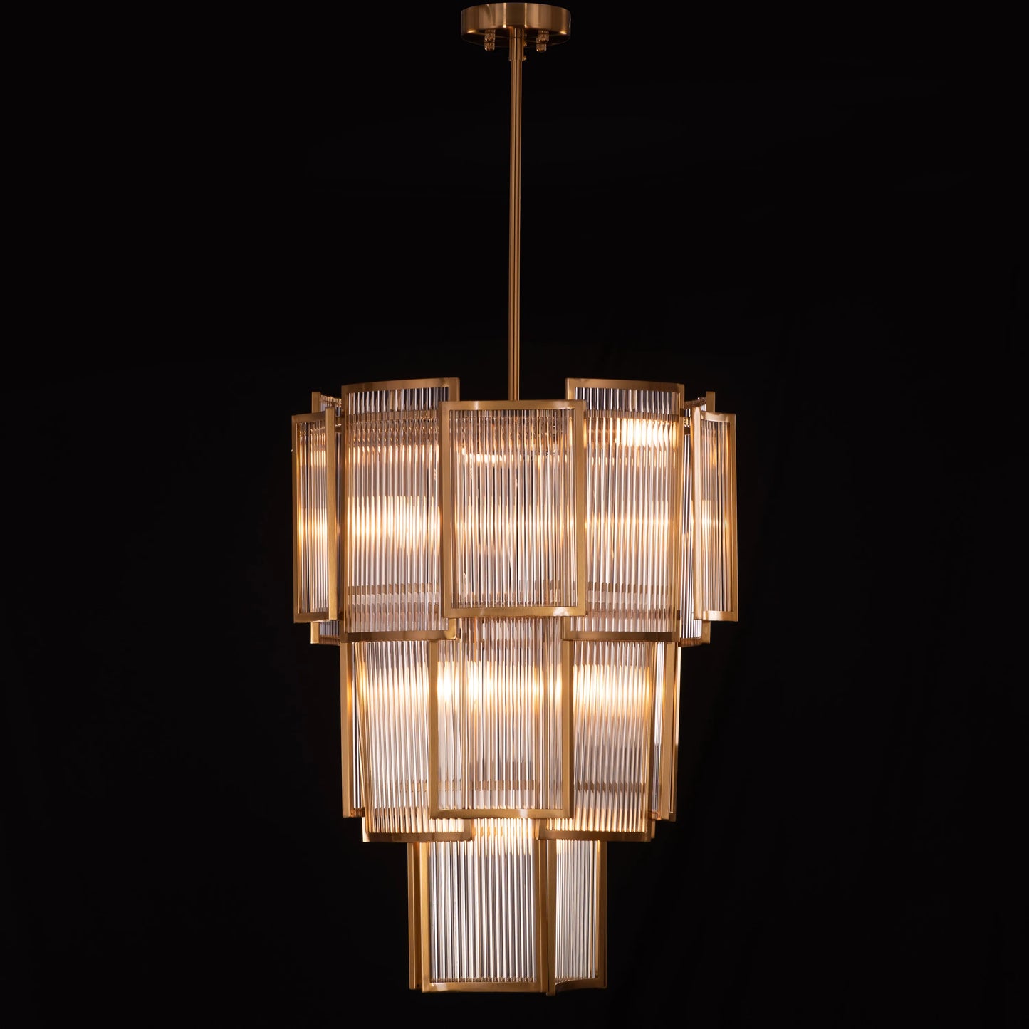 Melrose Place (Gold) Glass Crystal Chandelier