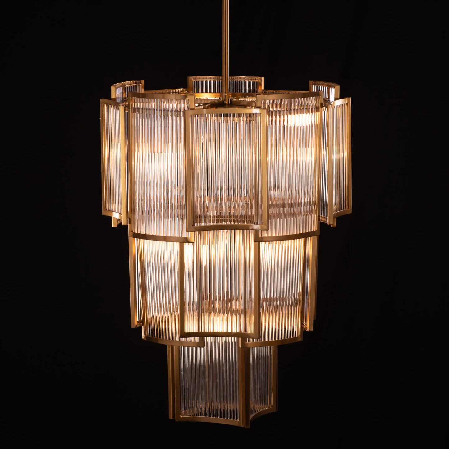 Melrose Place (Gold) Glass Crystal Chandelier