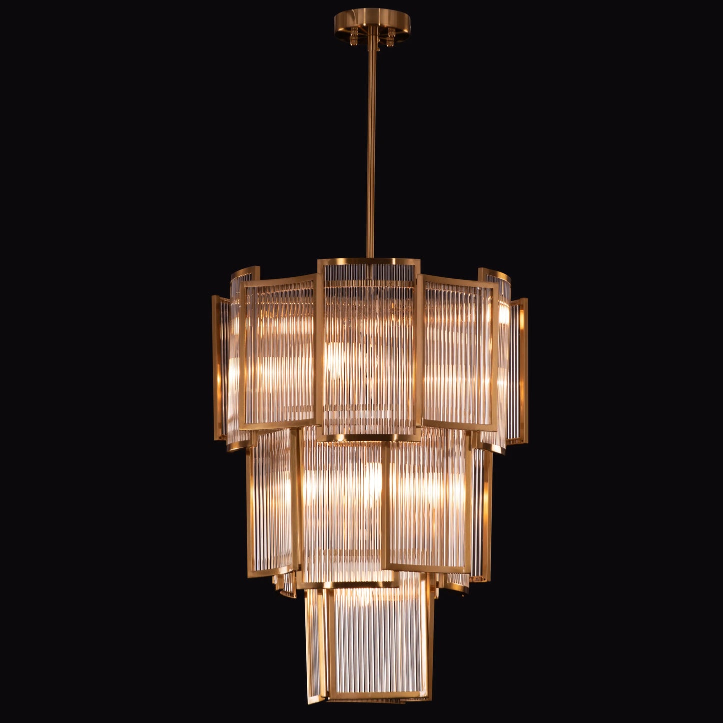 Melrose Place (Gold) Glass Crystal Chandelier