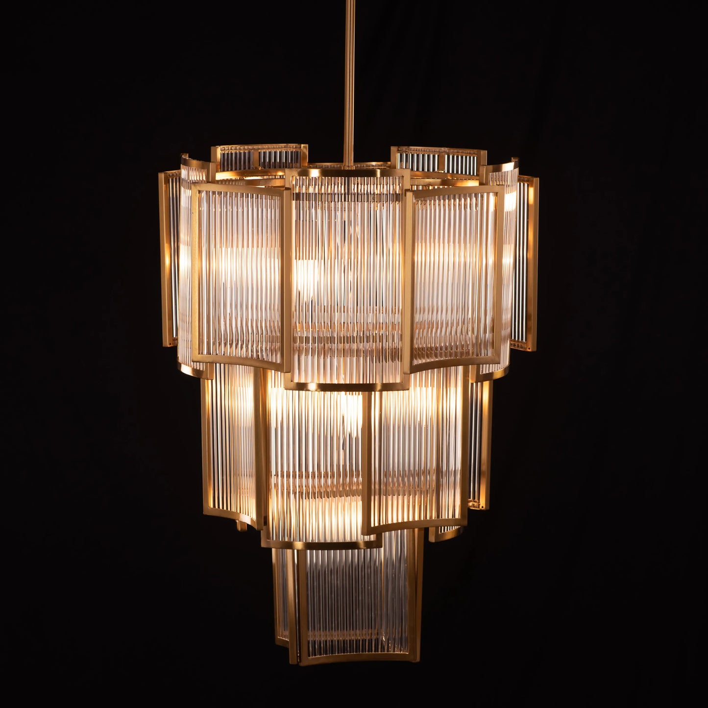 Melrose Place (Gold) Glass Crystal Chandelier