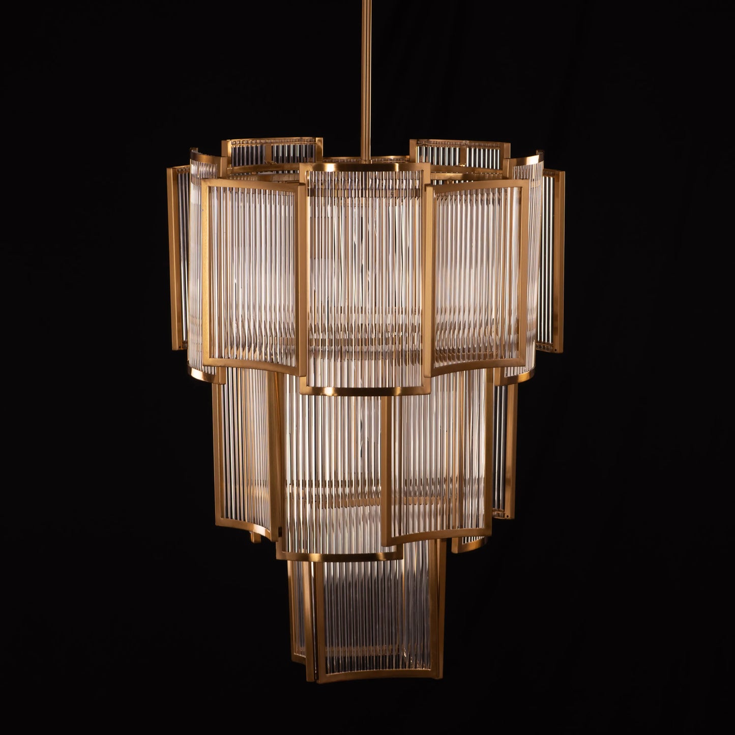 Melrose Place (Gold) Glass Crystal Chandelier