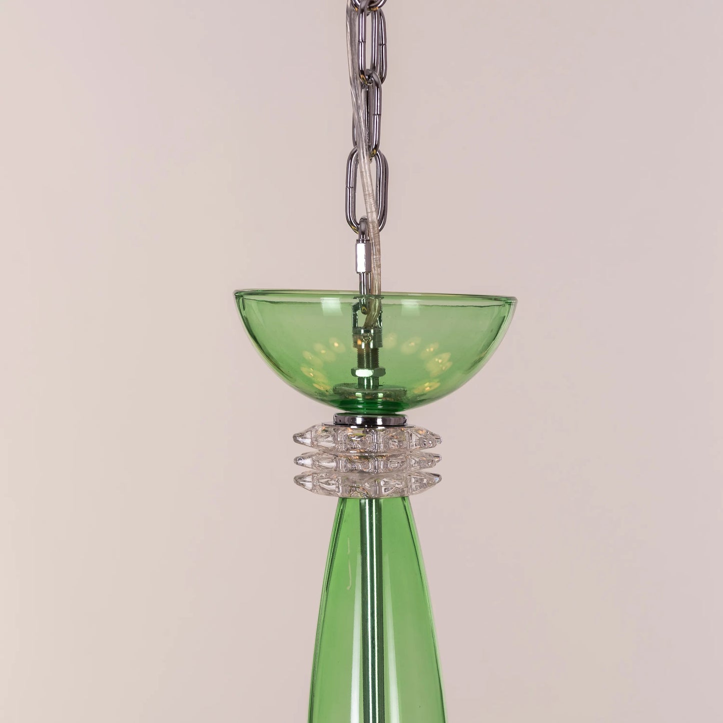 Made In Heaven (Large, Green, White) Glass Chandelier