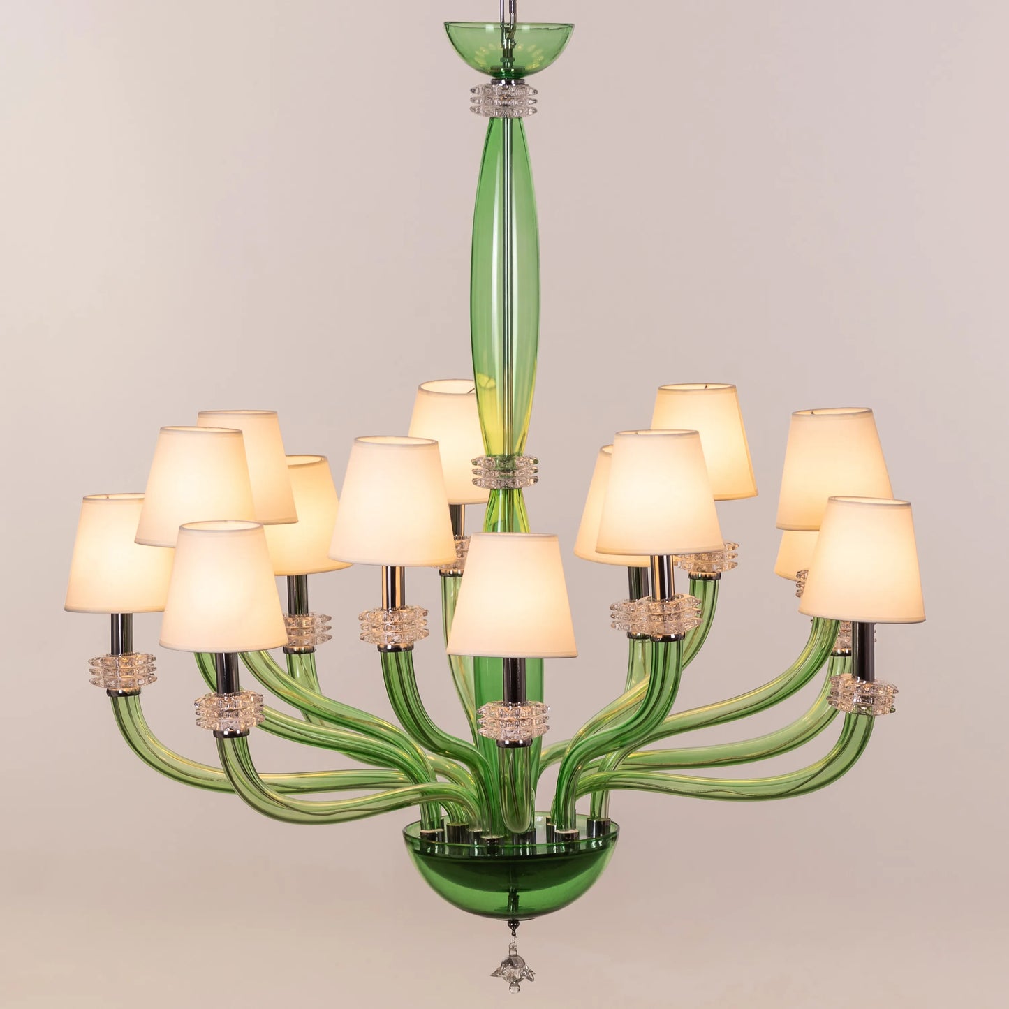 Made In Heaven (Large, Green, White) Glass Chandelier