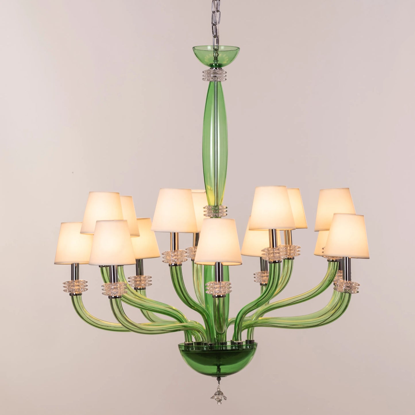 Made In Heaven (Large, Green, White) Glass Chandelier