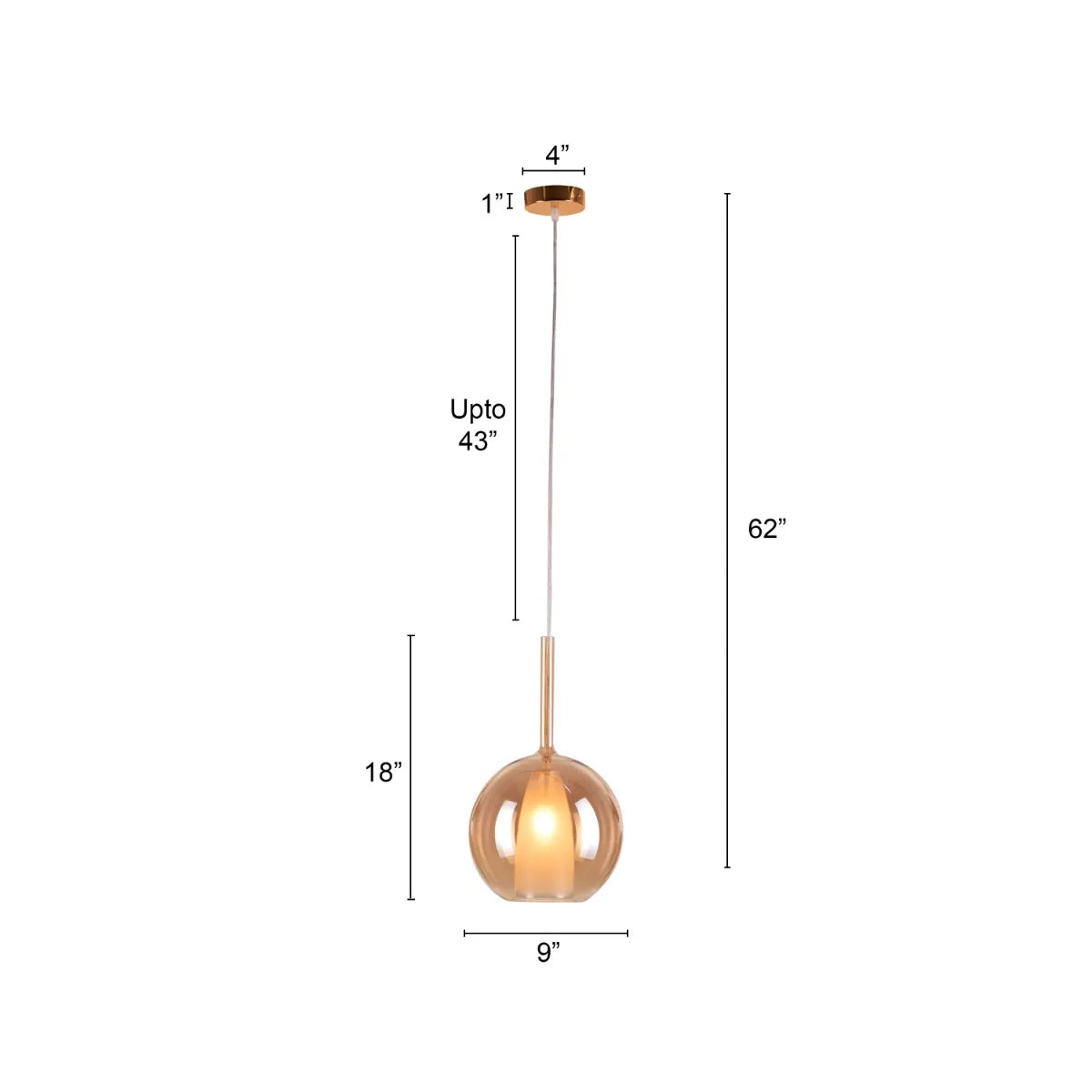 First Sign (Smokey Grey) Glass Pendant Light