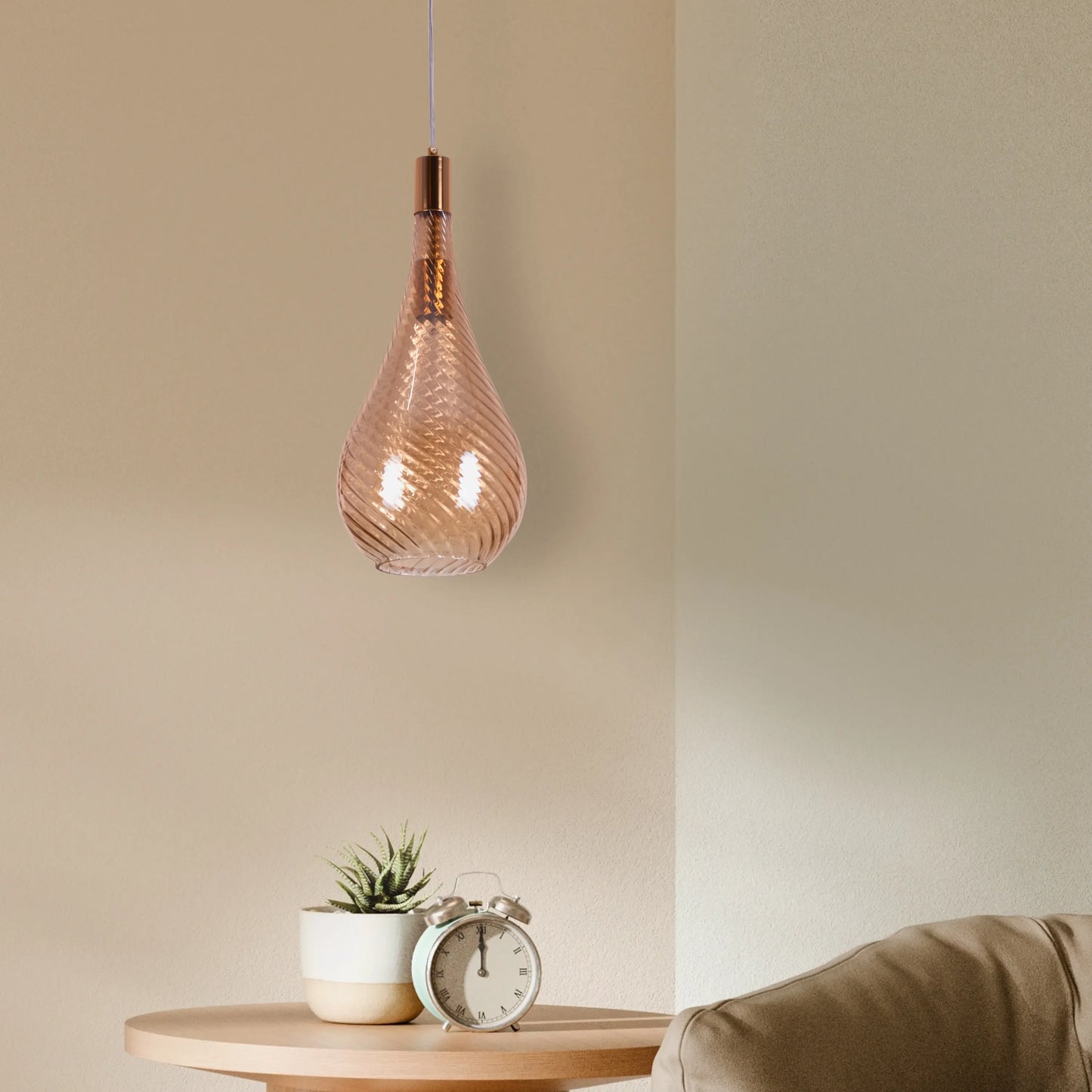 Keep My Love (Amber) Glass Pendant Light