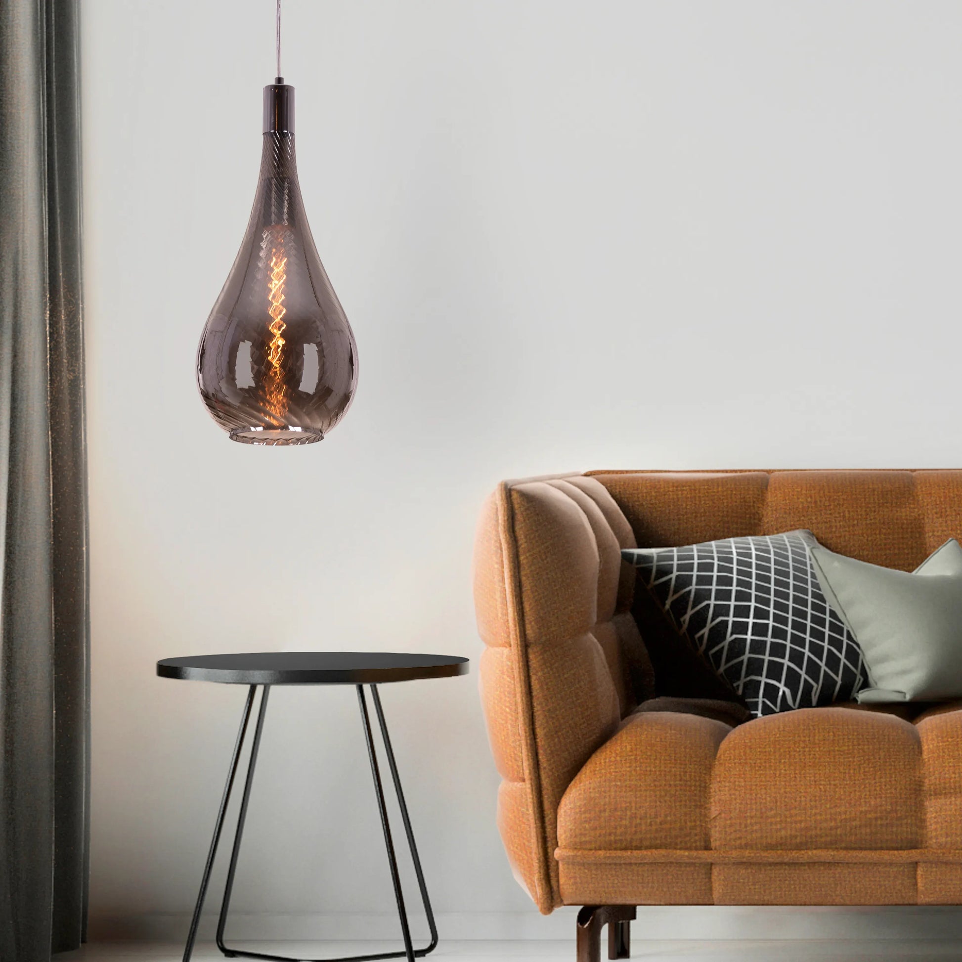 Contemporary Smokey Grey Pendant Light for a Romantic Touch – Keep My Love