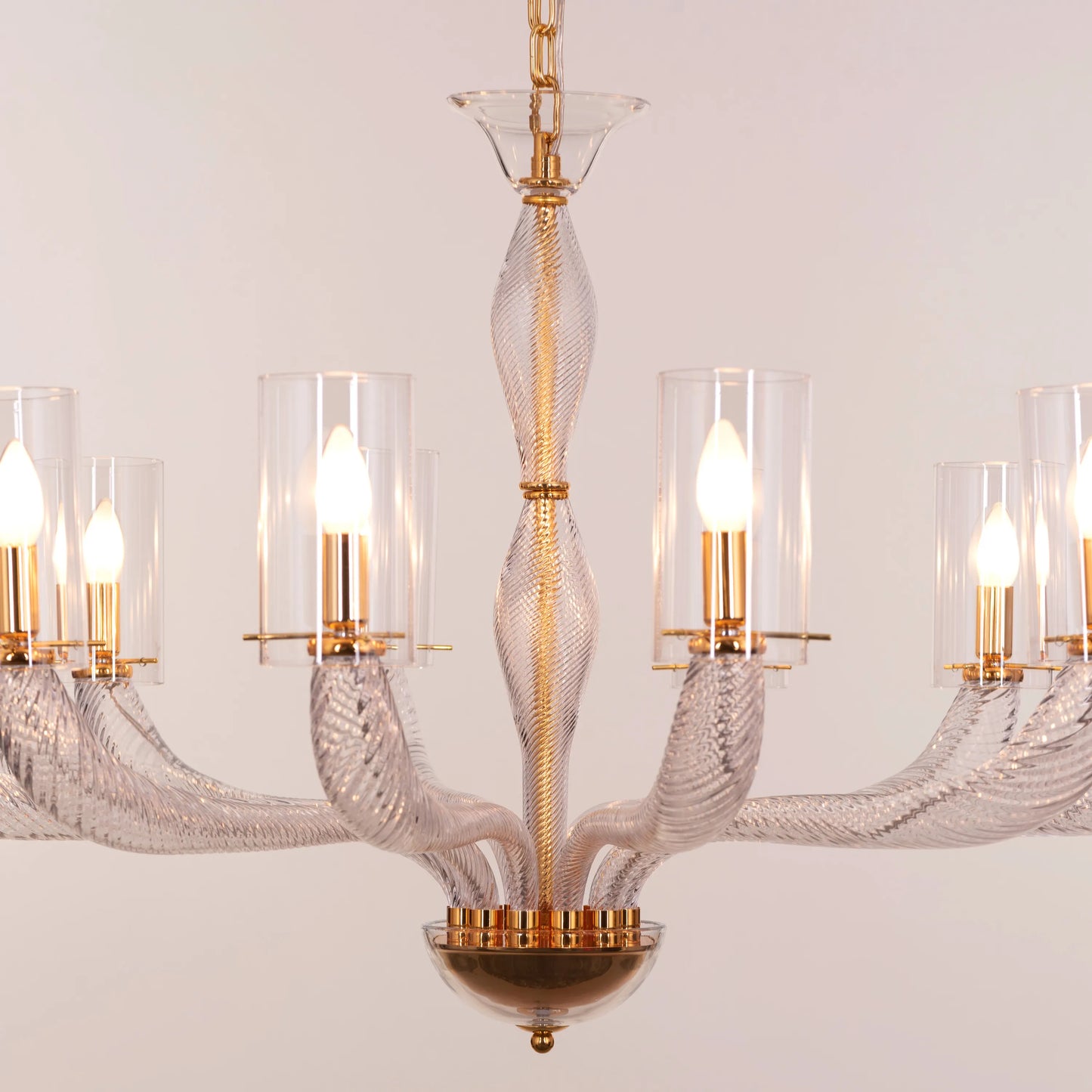 Midnight In Paris (Large, Gold) Glass Chandelier