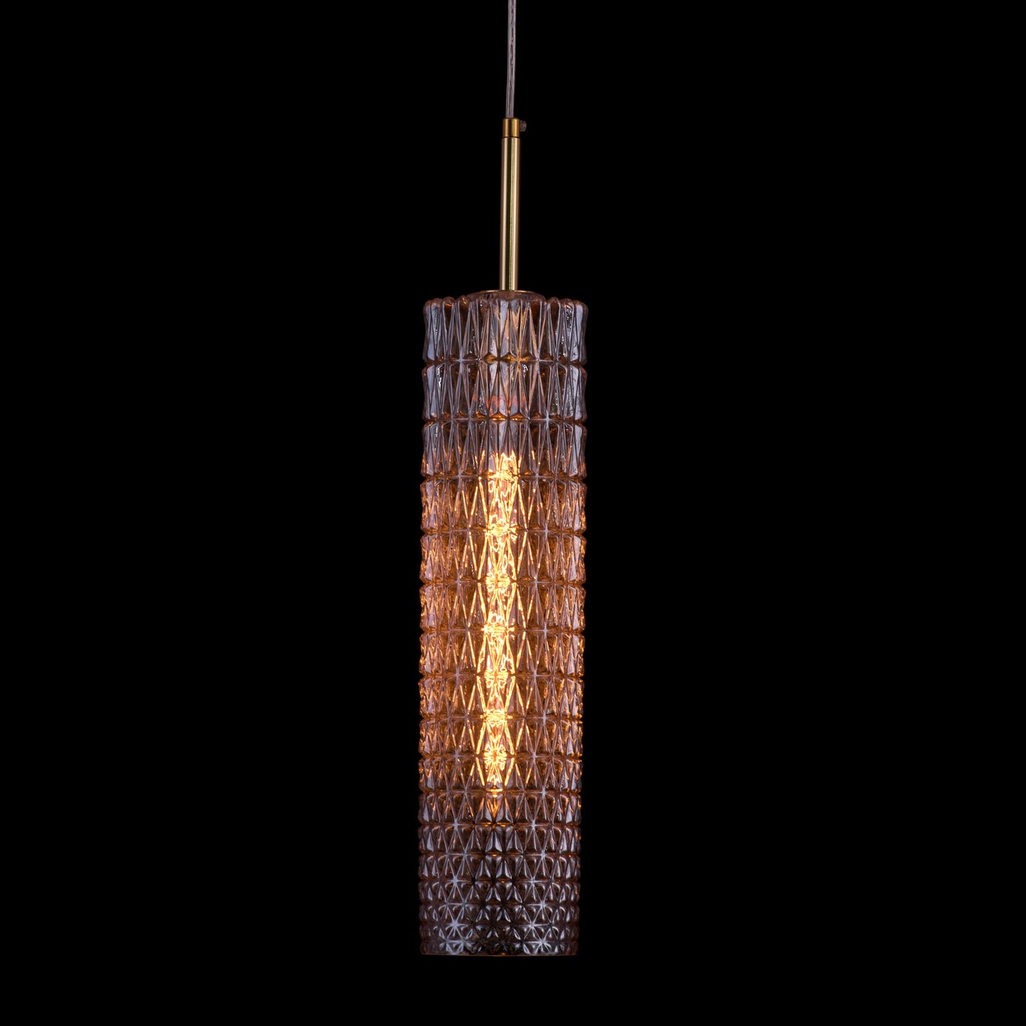 Drops Of Dew (Amber) Textured Glass Pendant Light