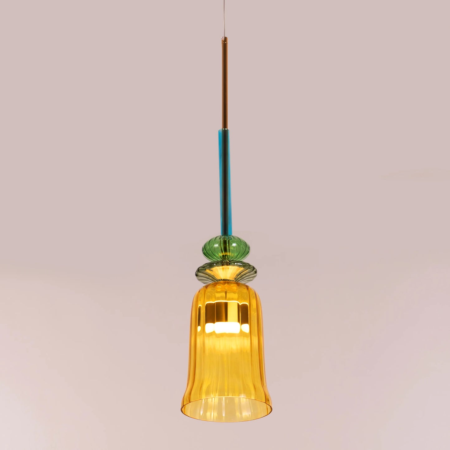 Tropical Treat (Gold, Built-In LED) Glass Pendant Light