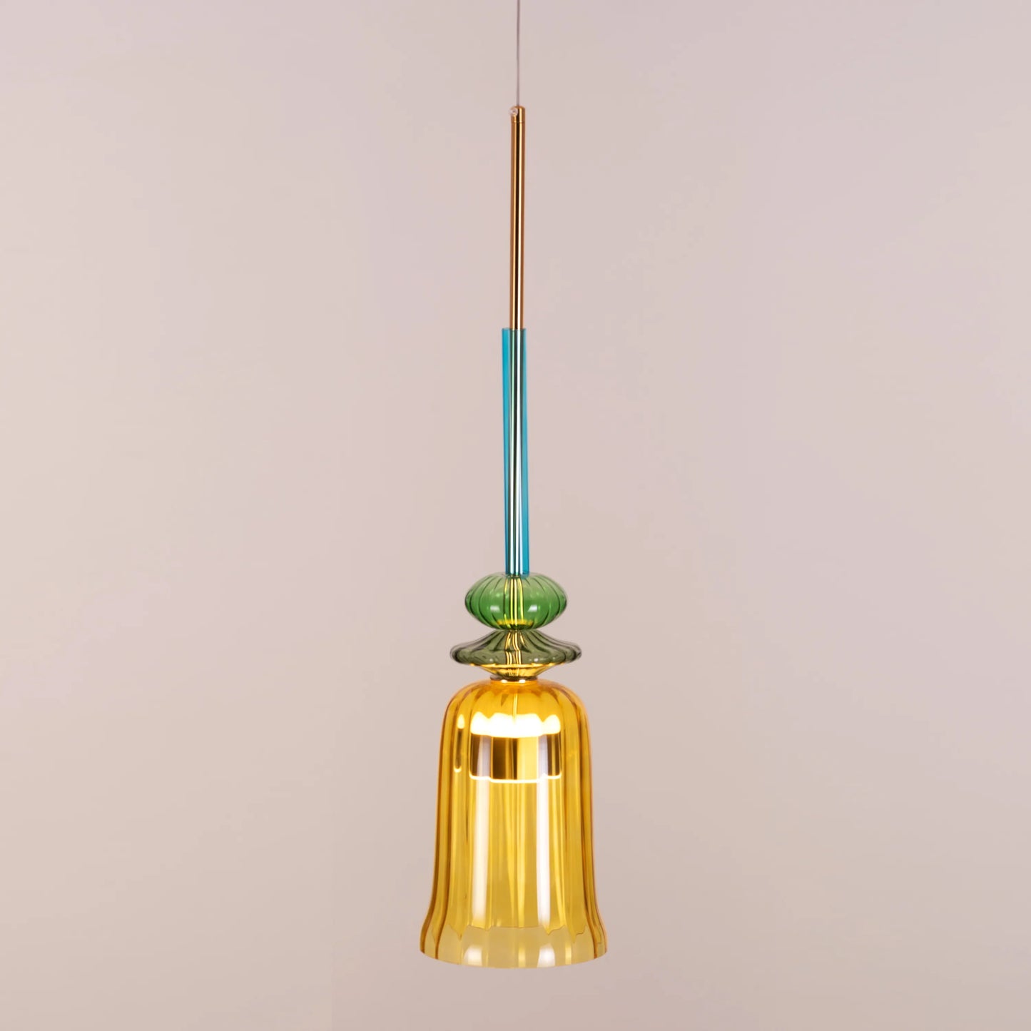 Tropical Treat (Gold, Built-In LED) Glass Pendant Light