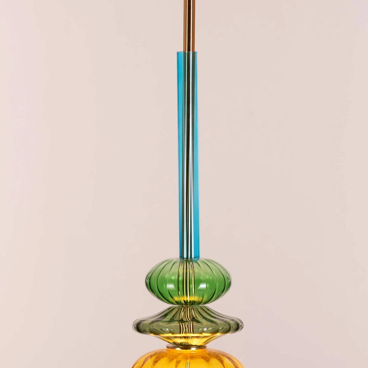 Tropical Treat (Gold, Built-In LED) Glass Pendant Light