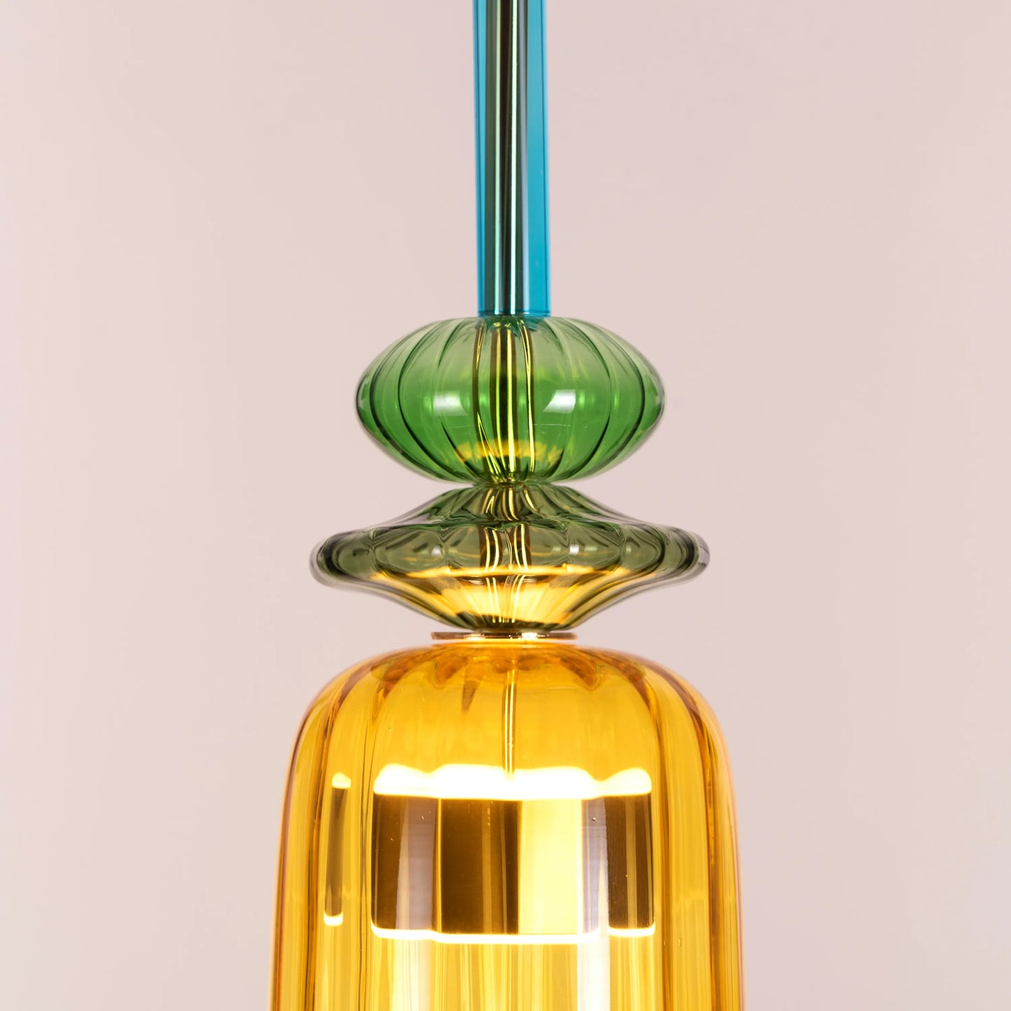 Tropical Treat (Gold, Built-In LED) Glass Pendant Light
