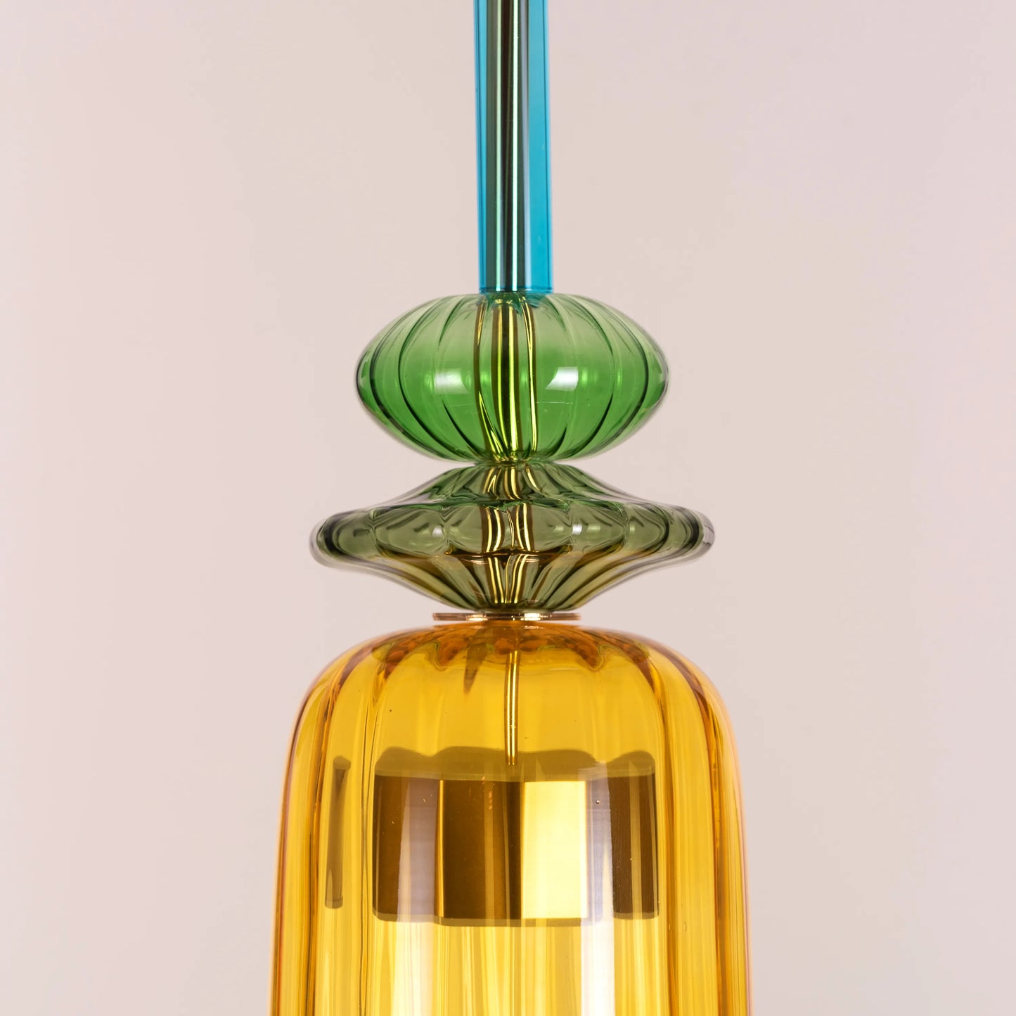 Tropical Treat (Gold, Built-In LED) Glass Pendant Light