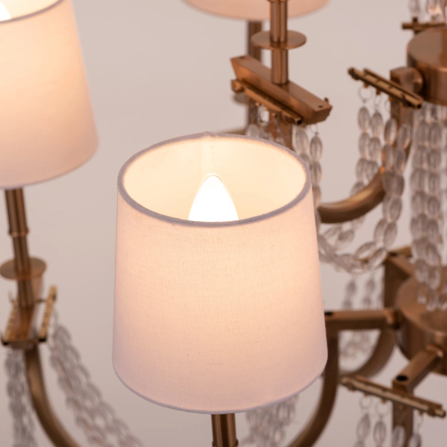 Cupid's Kiss (Gold) Crystal Double Height Chandelier