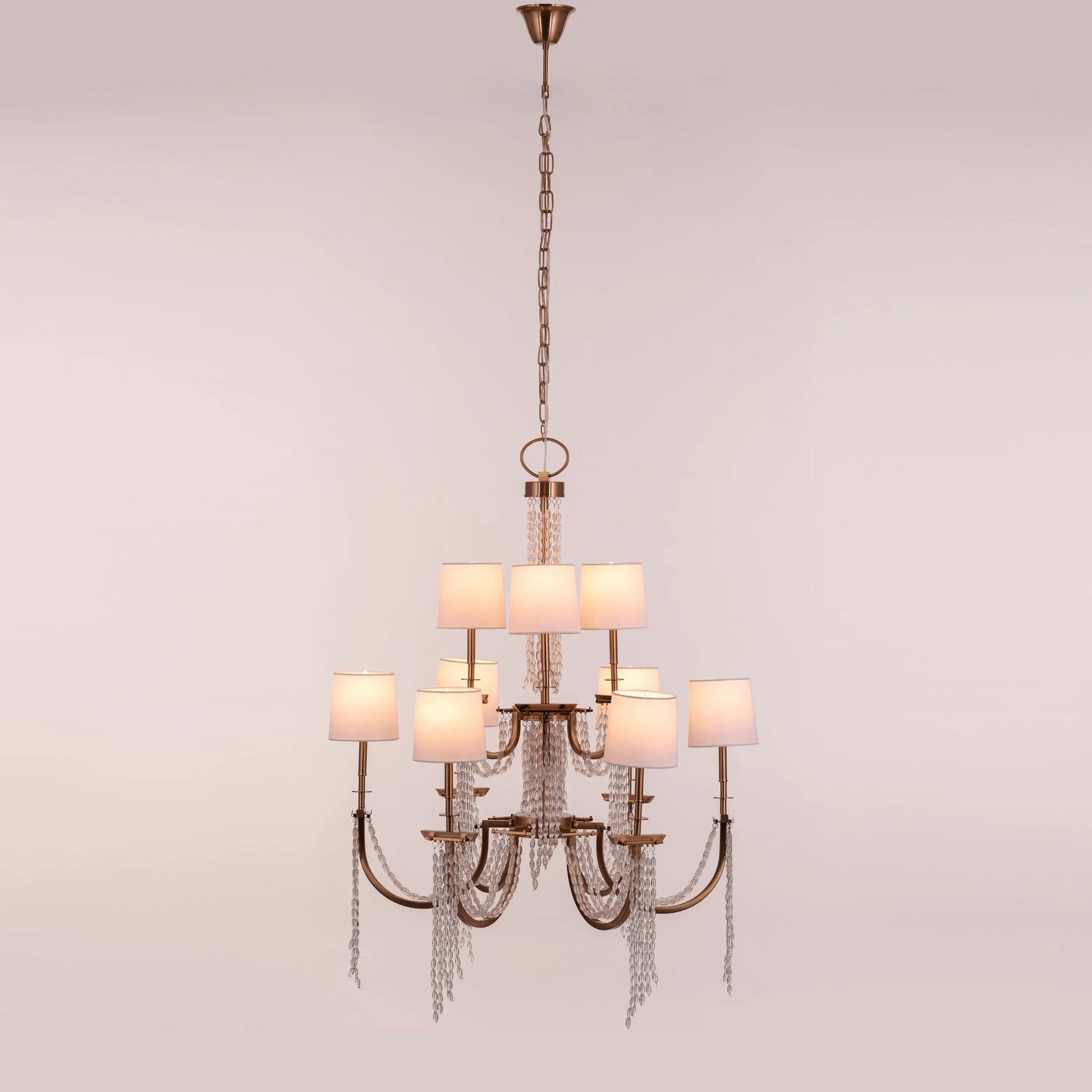 Cupid's Kiss Chandelier in gold finish