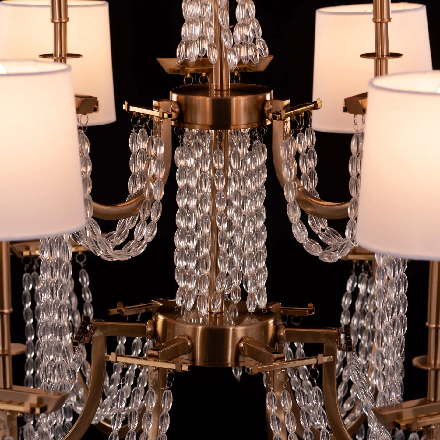 Cupid's Kiss (Gold) Crystal Double Height Chandelier