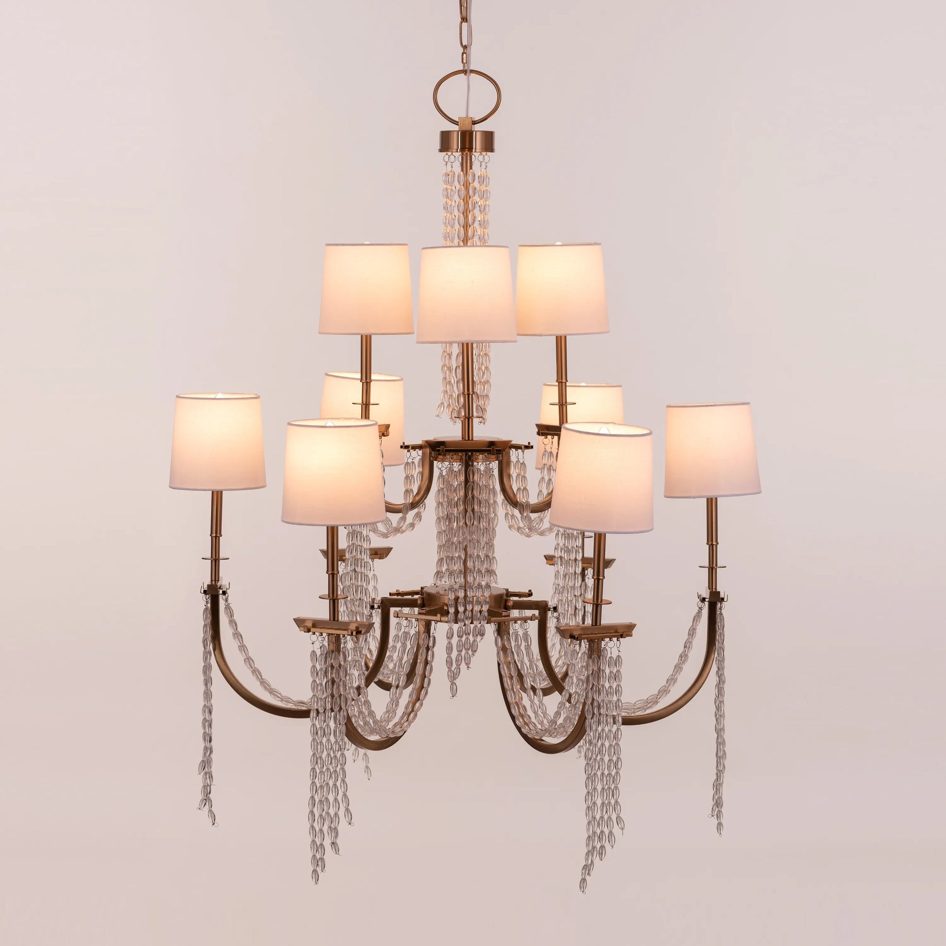 Cupid's Kiss Chandelier in gold finish