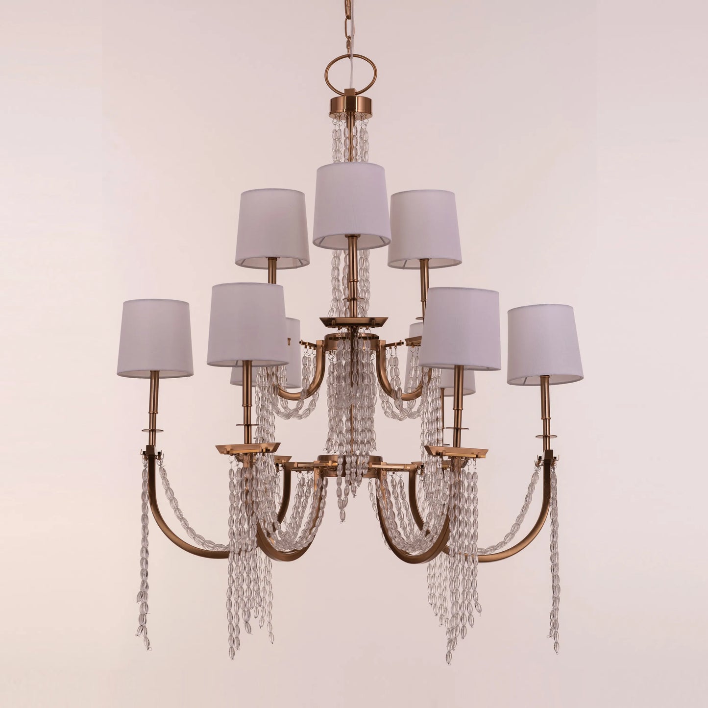 Cupid's Kiss Chandelier in gold finish