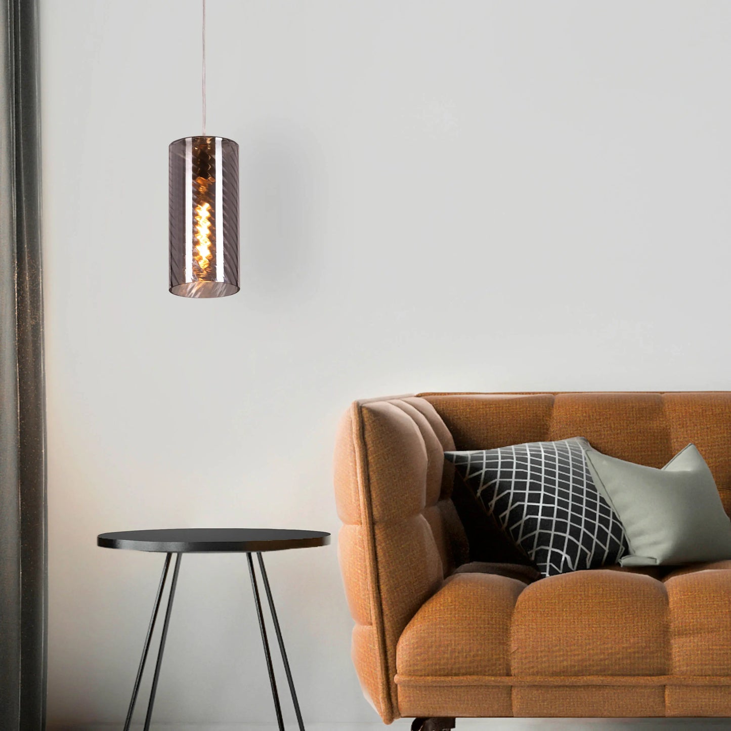 No Words (Smokey Grey, Amber) Glass Pendant Light