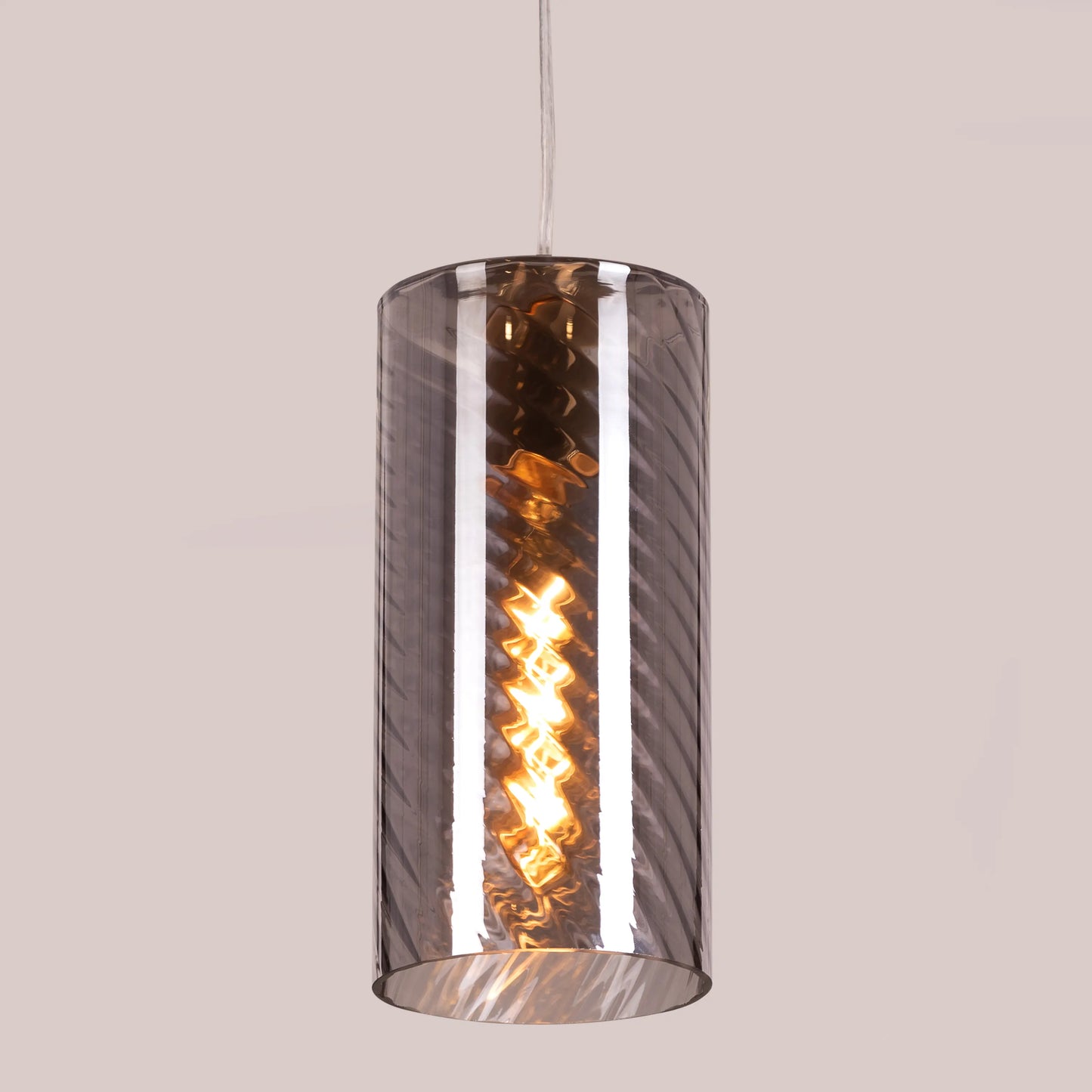 No Words (Smokey Grey, Amber) Glass Pendant Light