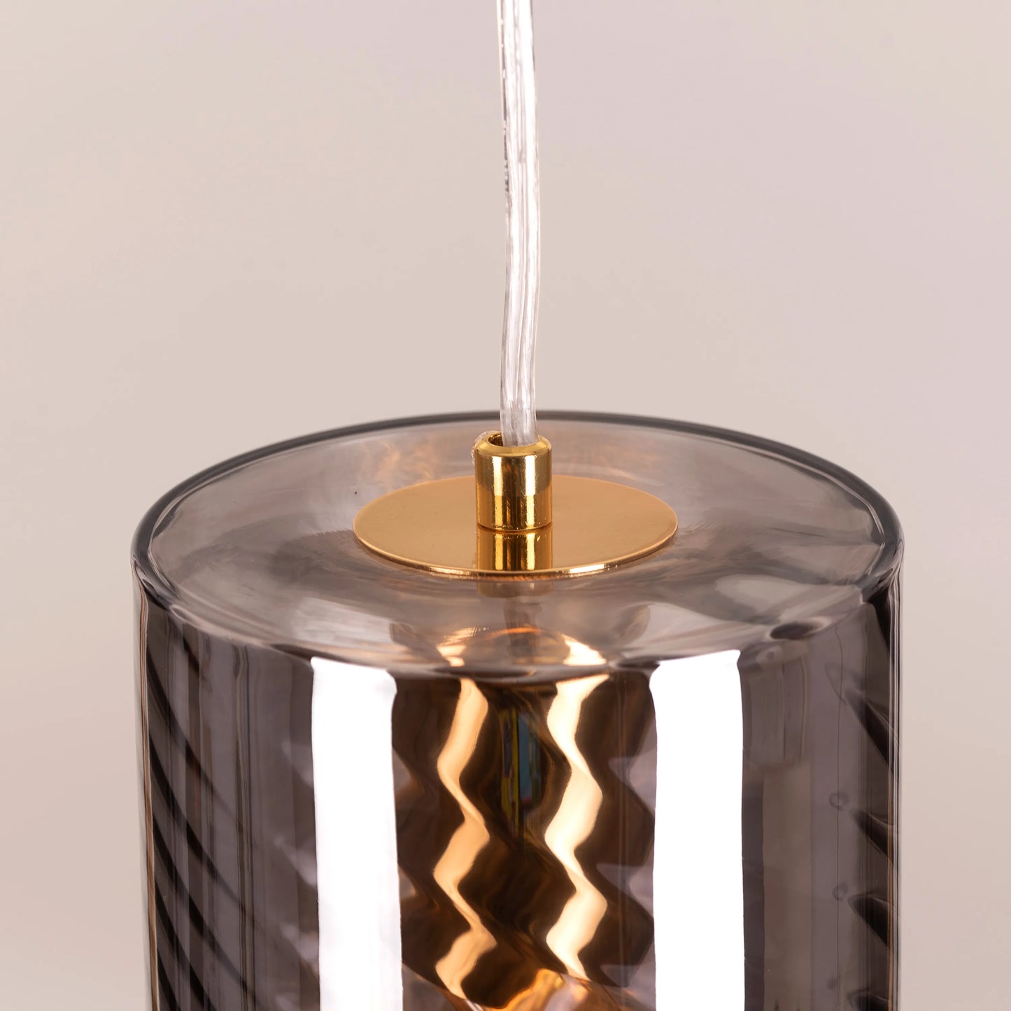 No Words (Smokey Grey, Amber) Glass Pendant Light