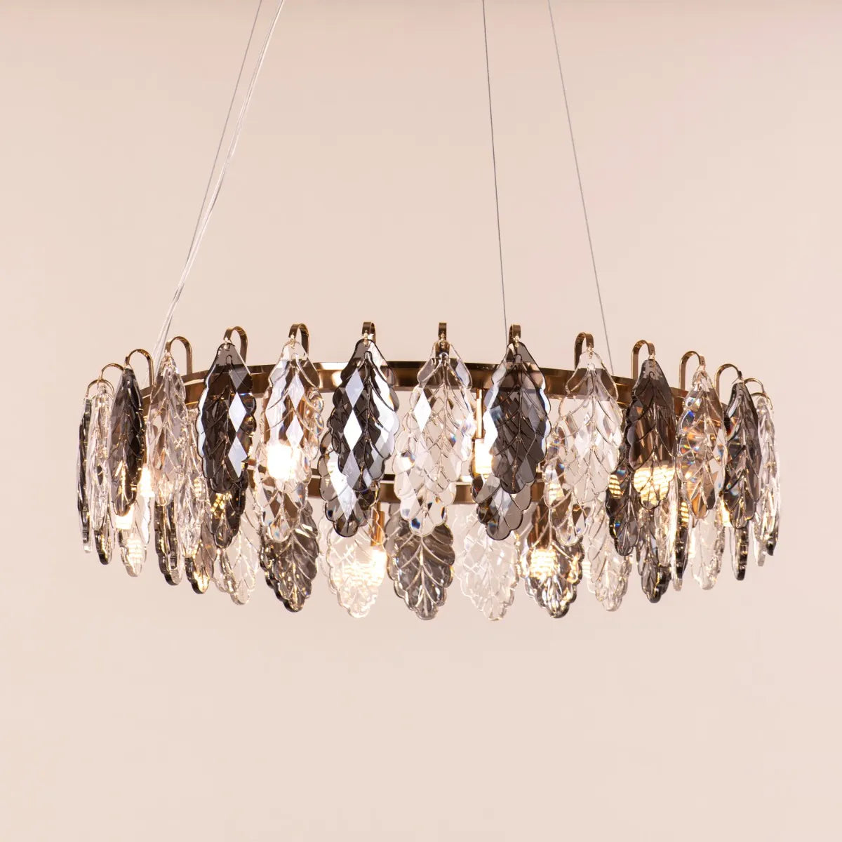 Clear To Me (Medium, Gold) Crystal Chandelier