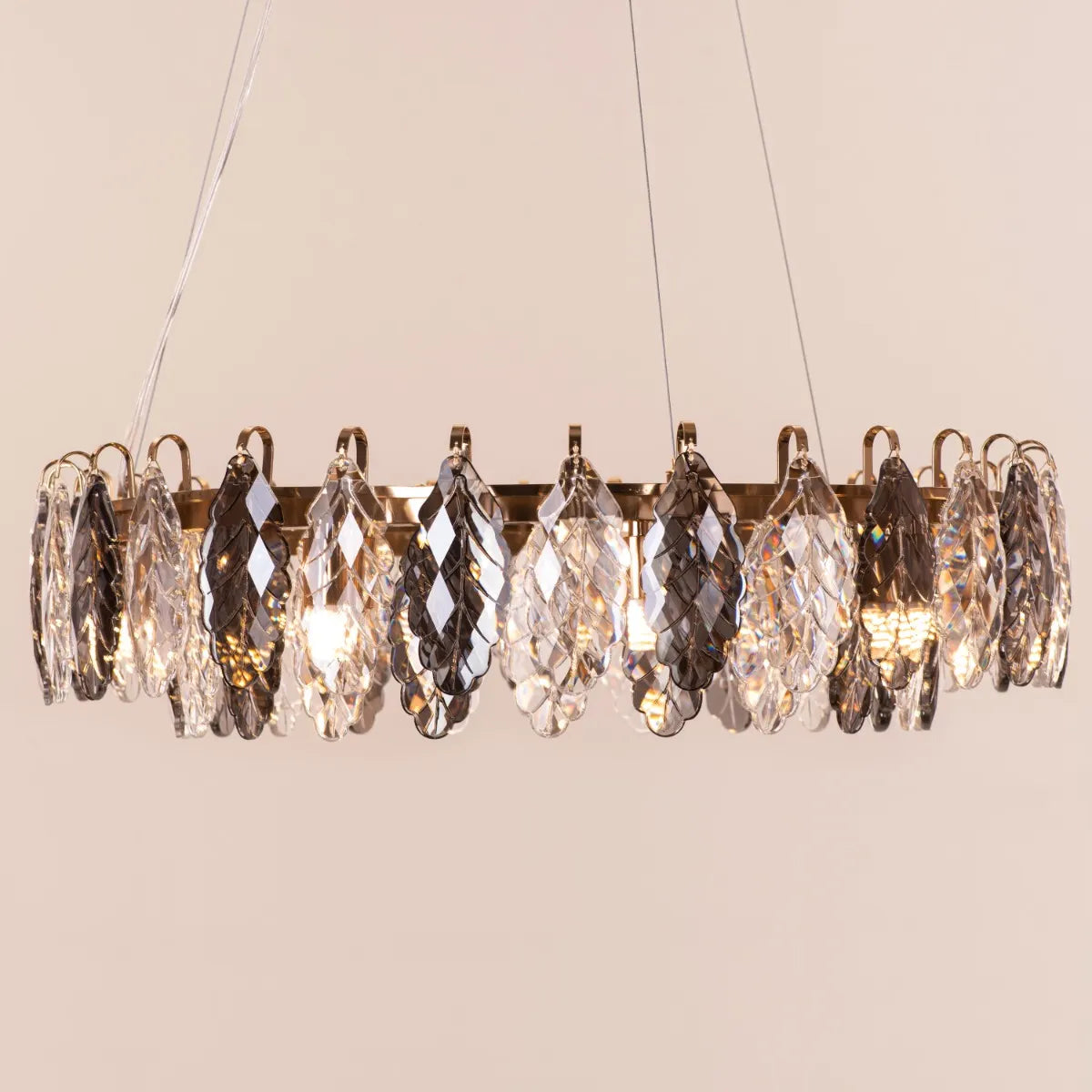 Clear To Me (Medium, Gold) Crystal Chandelier