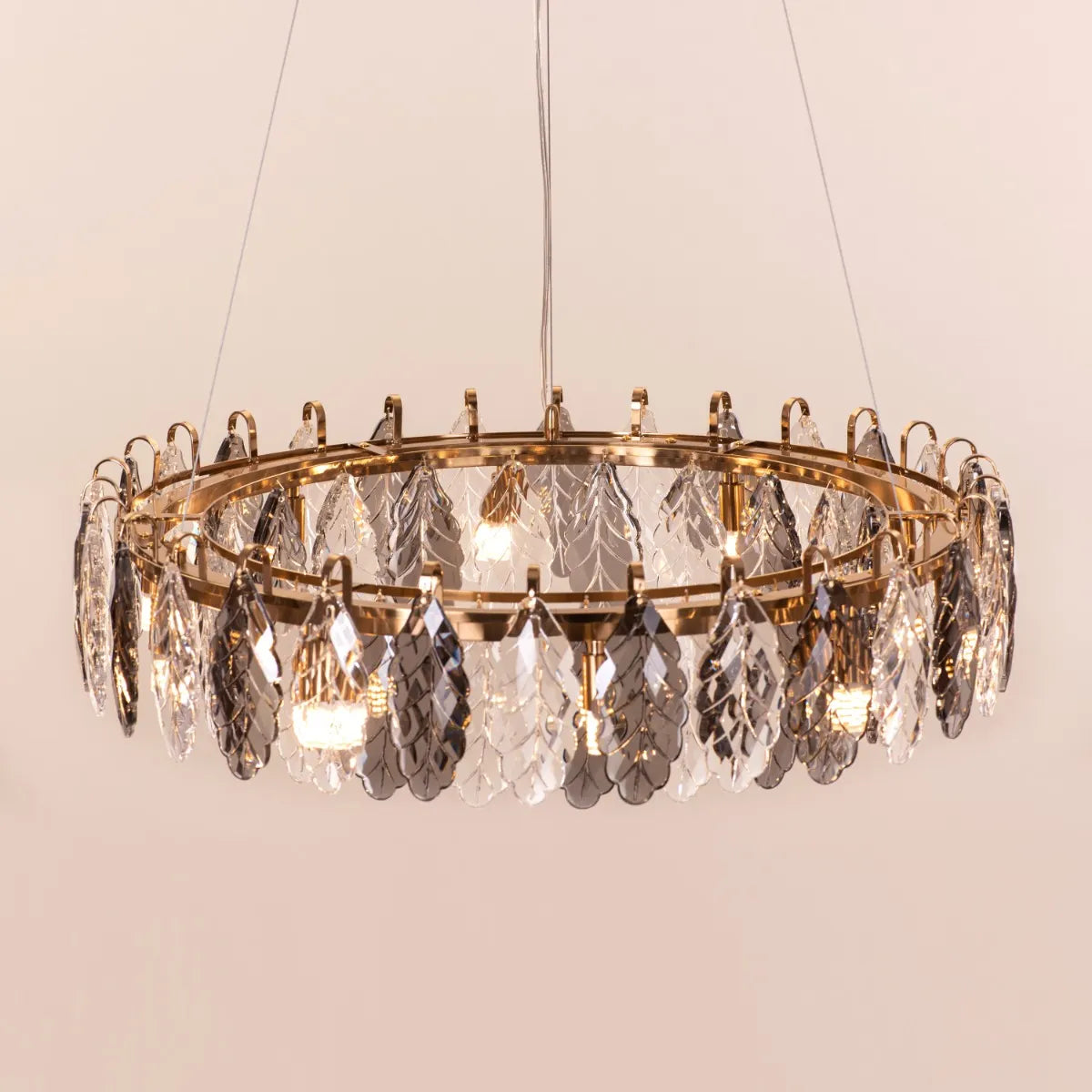 Clear To Me (Medium, Gold) Crystal Chandelier