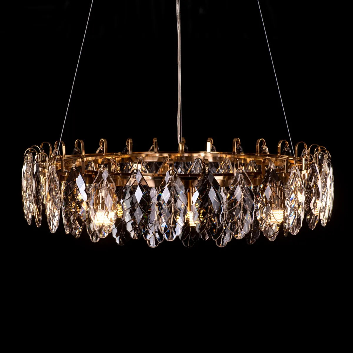 Clear To Me (Medium, Gold) Crystal Chandelier