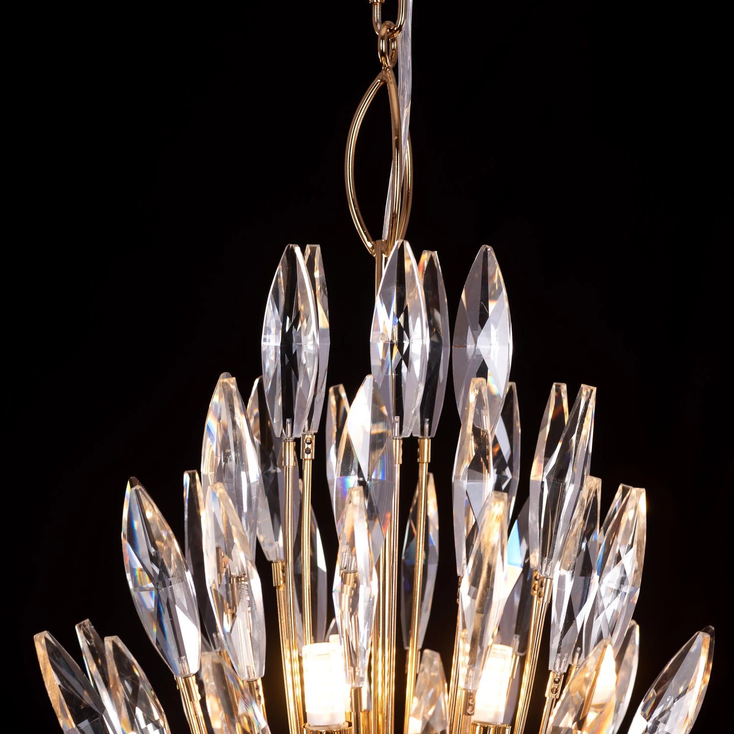 Jewel Of My Heart (Gold) Crystal Pendant Light