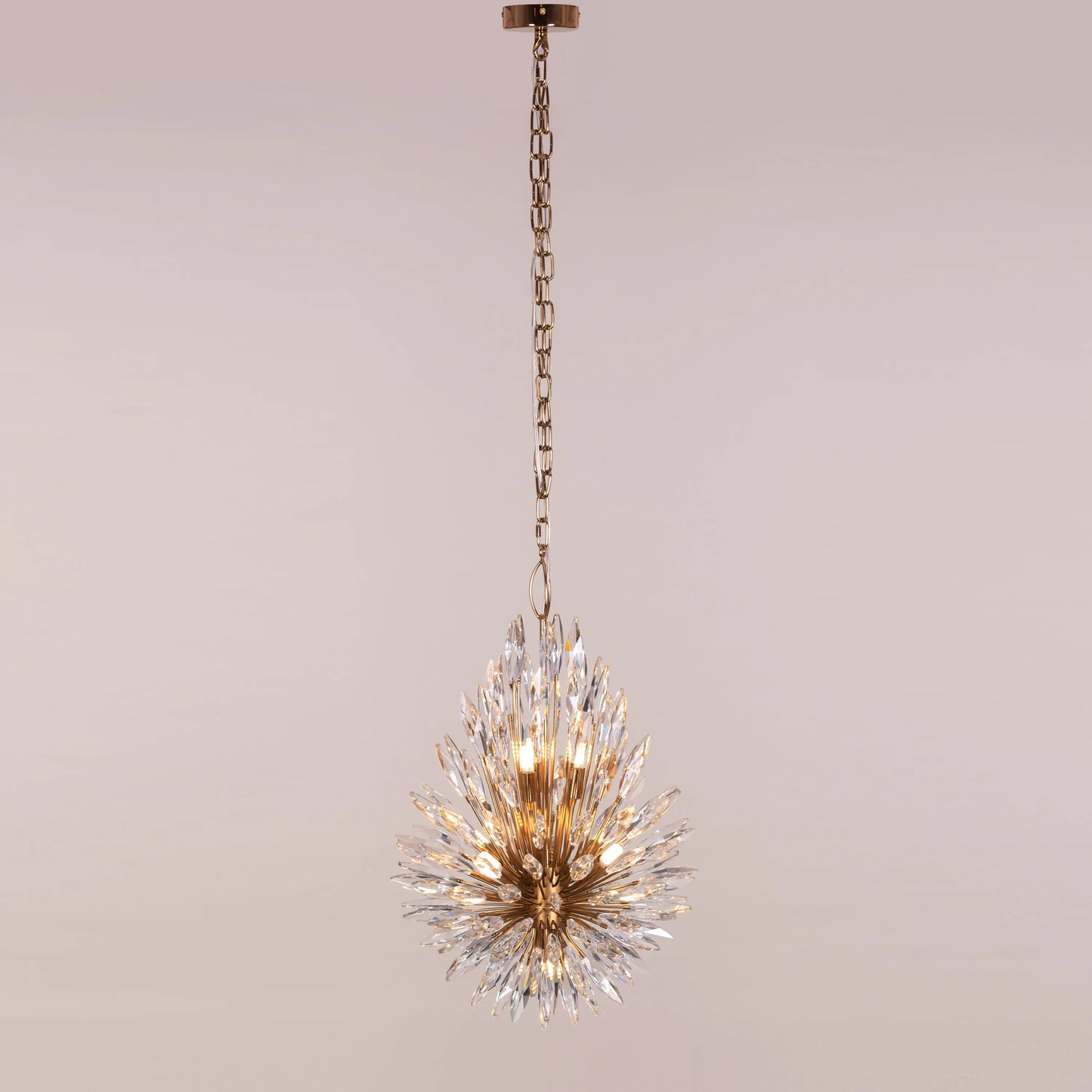 Jewel Of My Heart (Gold) Crystal Pendant Light