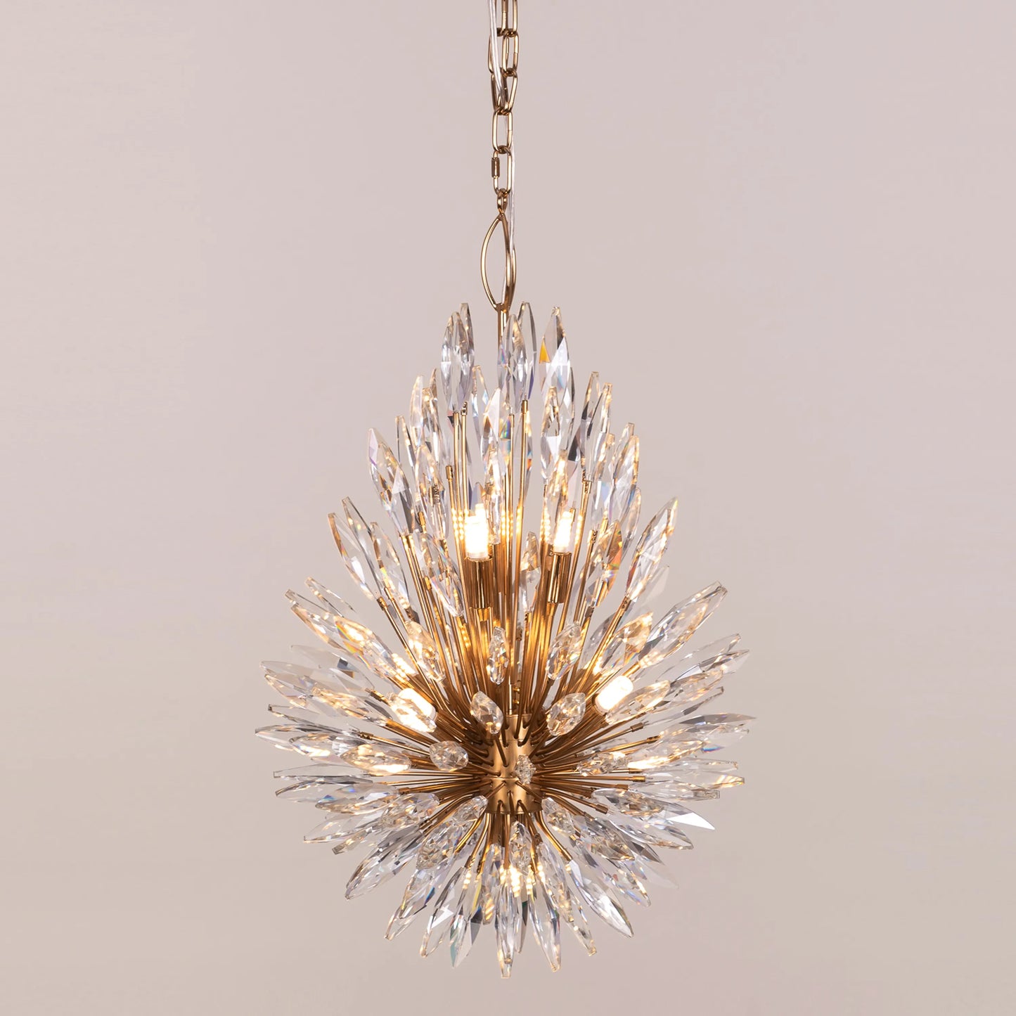 Jewel Of My Heart (Gold) Crystal Pendant Light