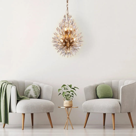 Jewel Of My Heart (Gold) Crystal Pendant Light