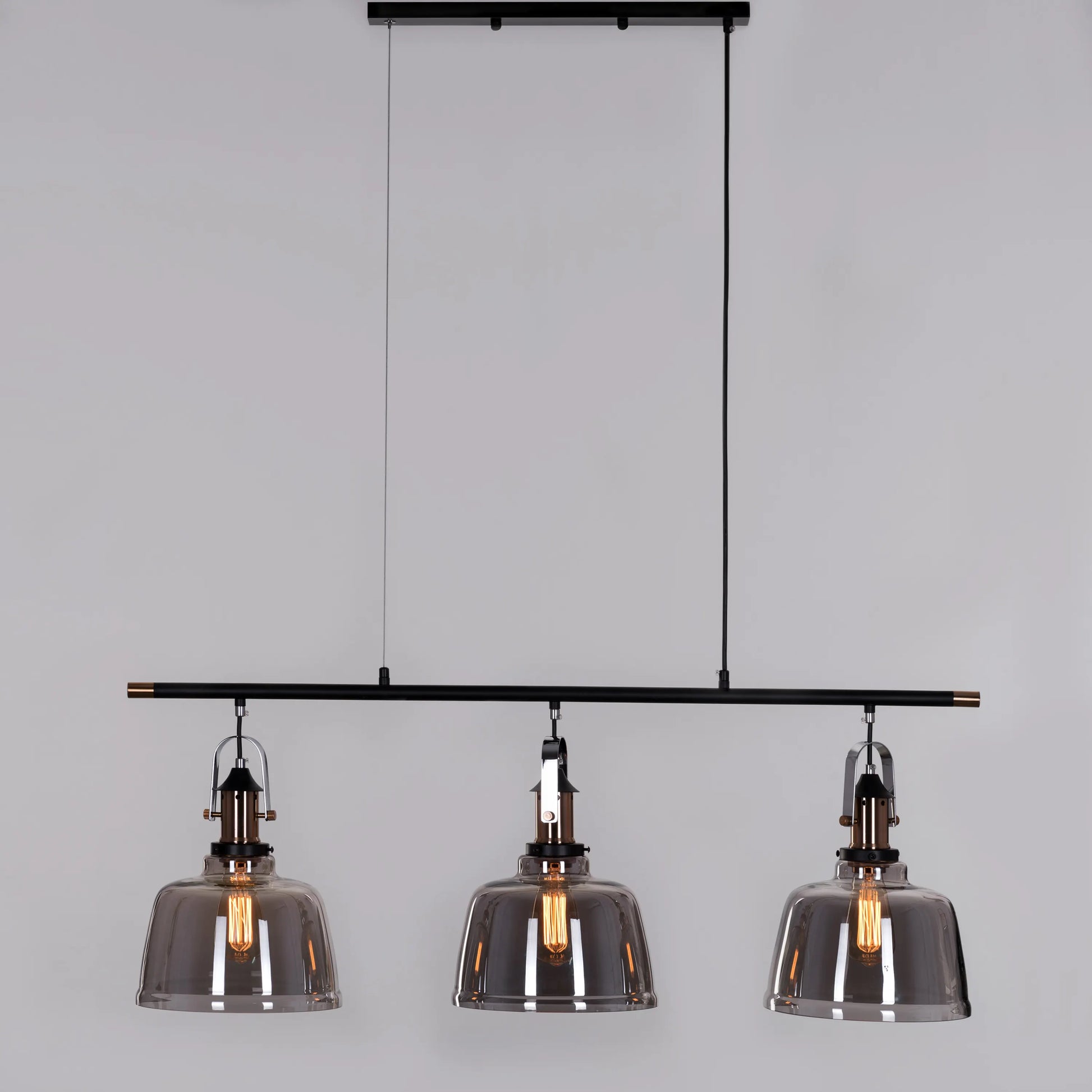 Royal Tea Pendant Light in smokey grey finish