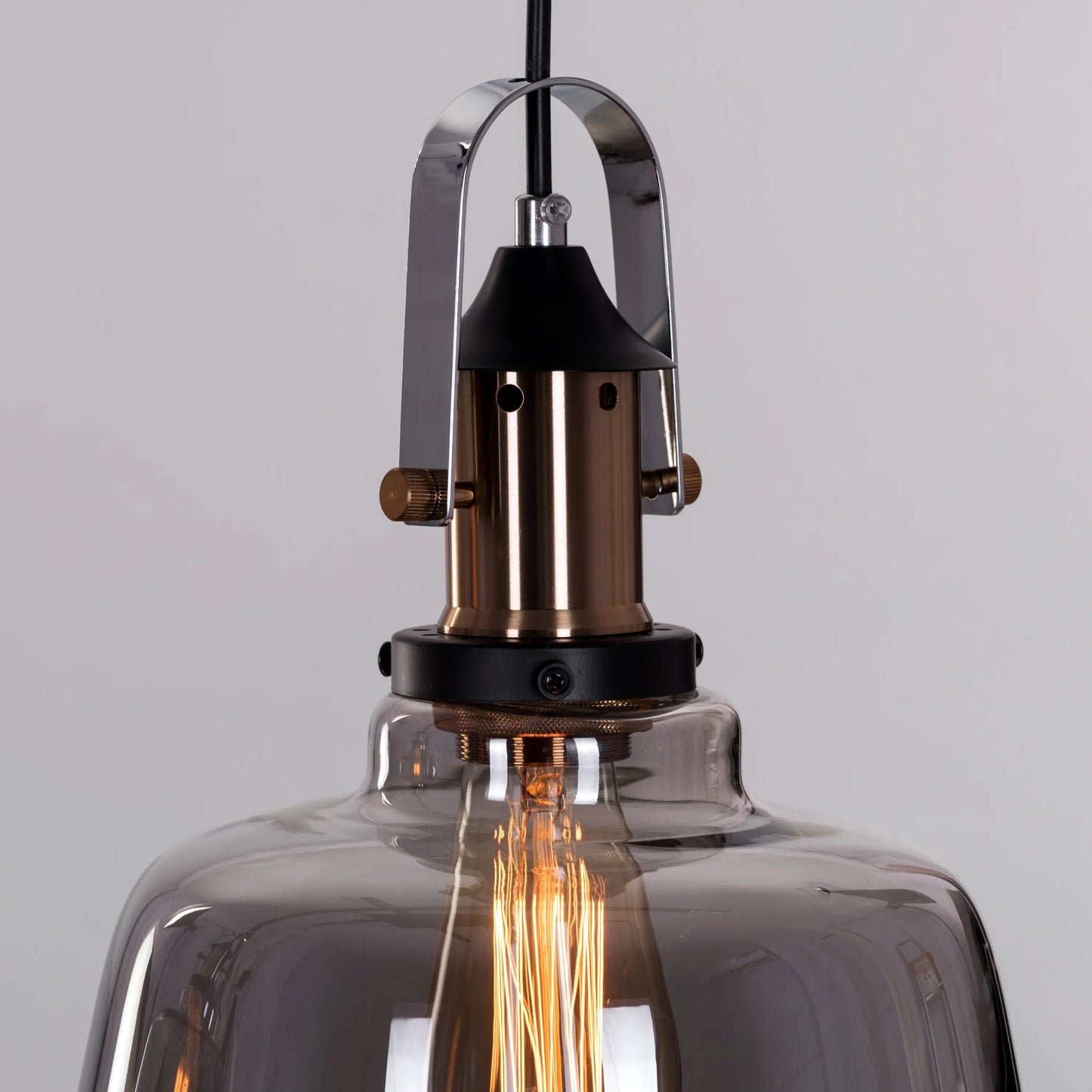 Royal Tea (Smokey Grey) Glass Pendant Light