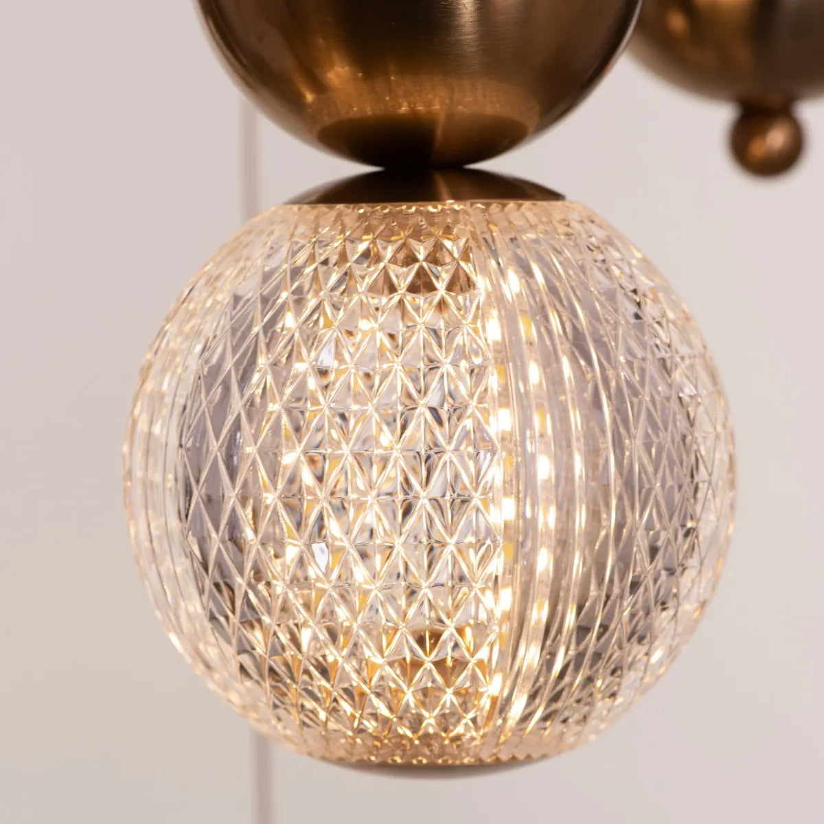 Meant For Me (Gold, Dimmable LED with Remote Control) Double Height Chandelier