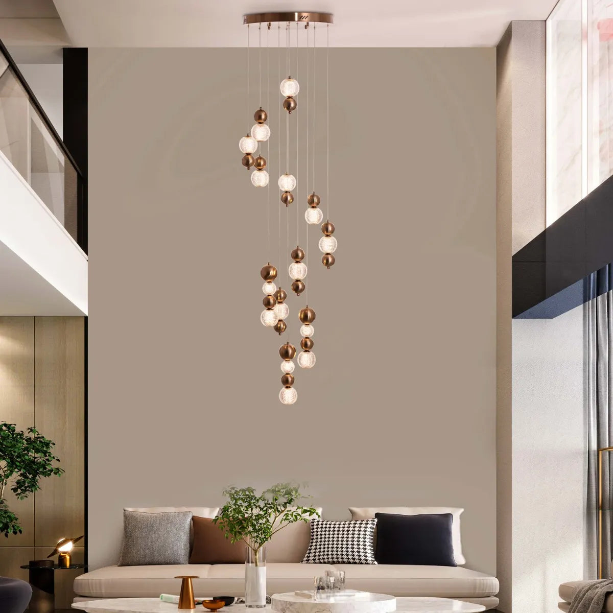 Meant For Me Chandelier in gold finish