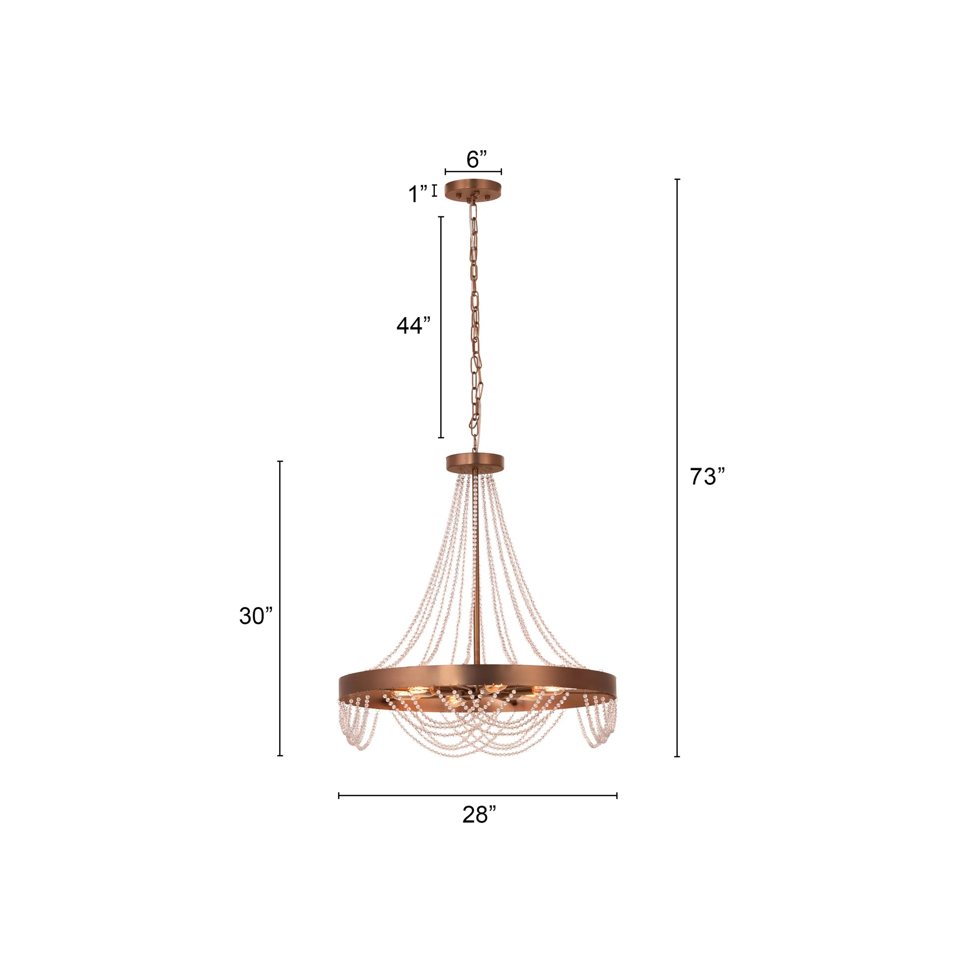 All That Glitters Crystal Chandelier hanging in a luxury living room