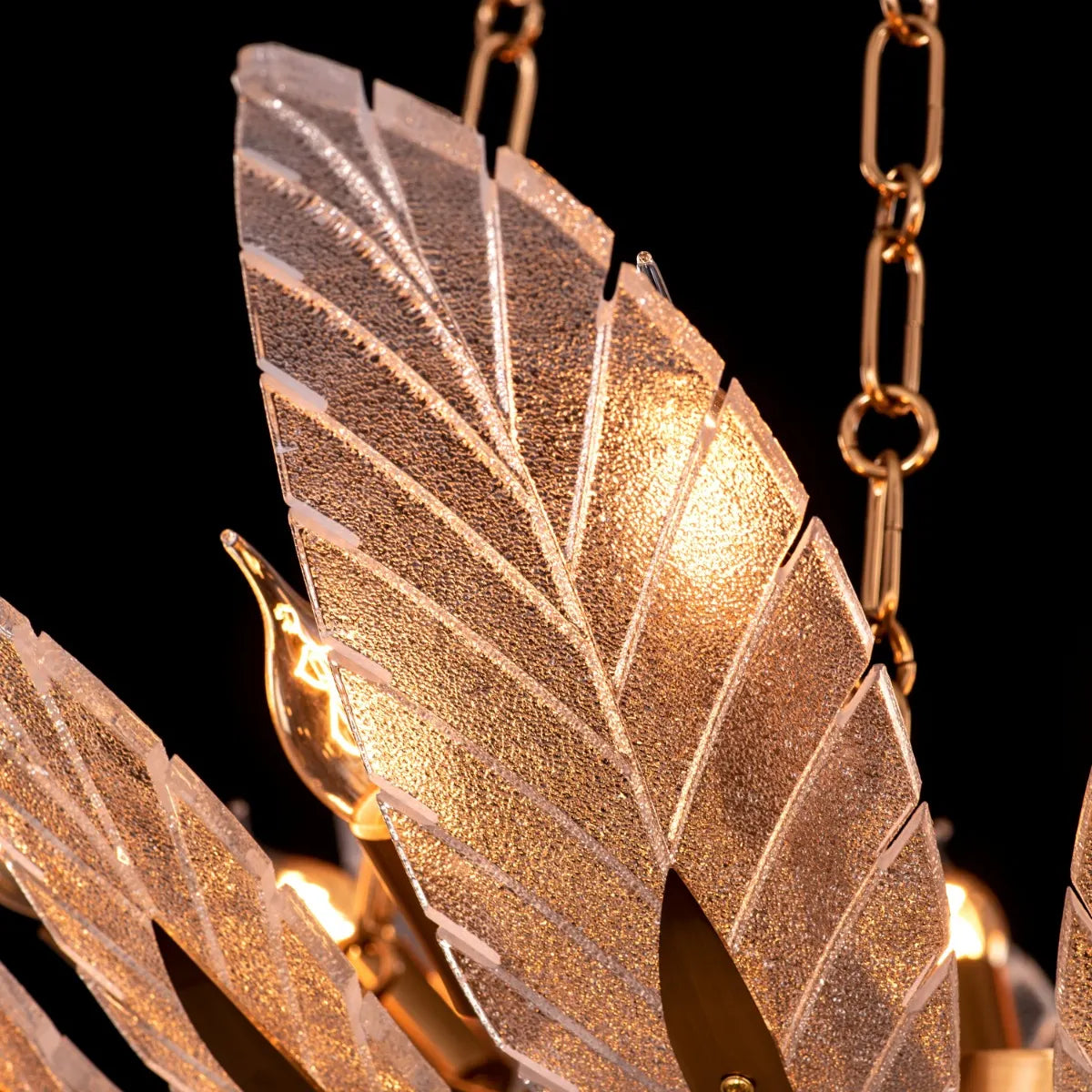 Trance (Large, Gold) Glass Chandelier