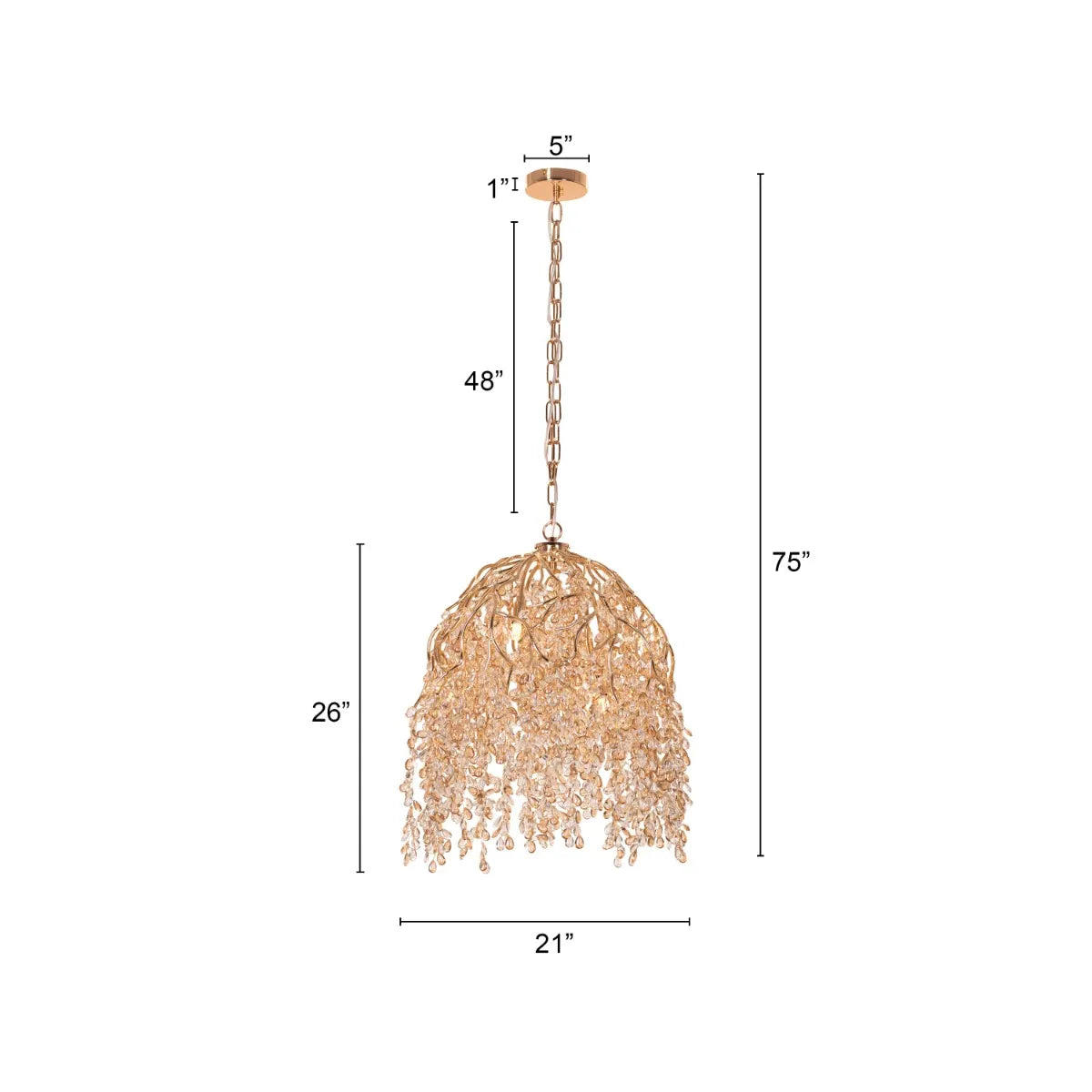 Poets That Write Chandelier in gold finish