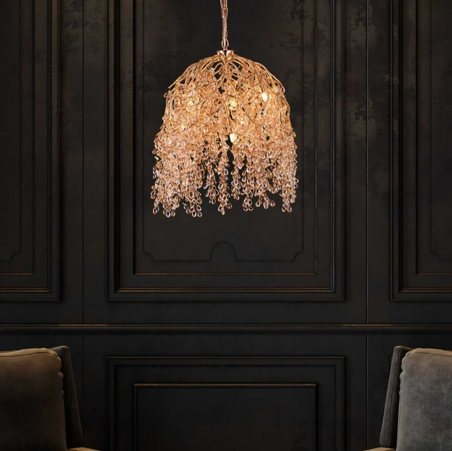 Poets That Write Chandelier in gold finish