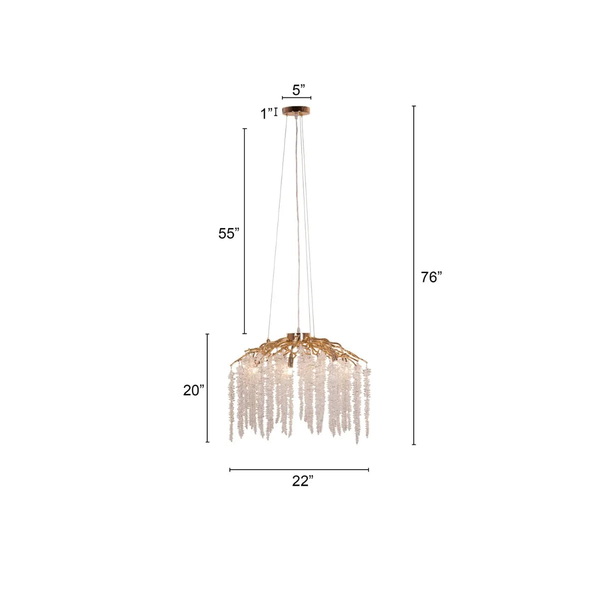 Up With The Fairies Chandelier with tree branch design