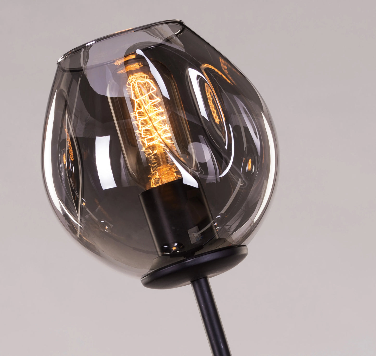 Games People Play (Large, Black, Smokey Grey) Glass Chandelier