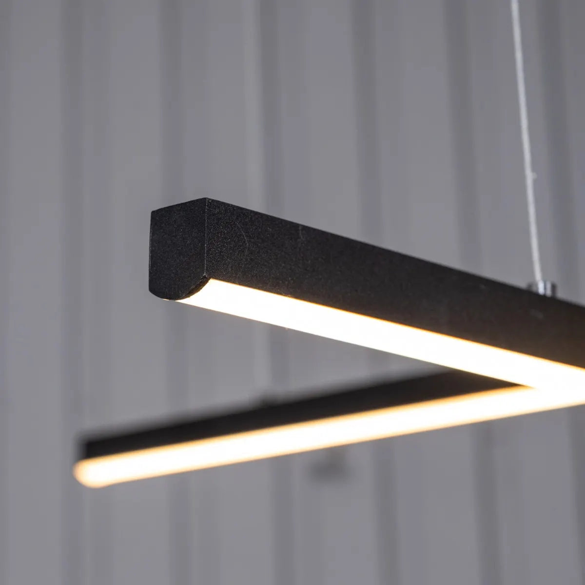 Medium-sized Daytime Dawn black chandelier with elegant LED lighting