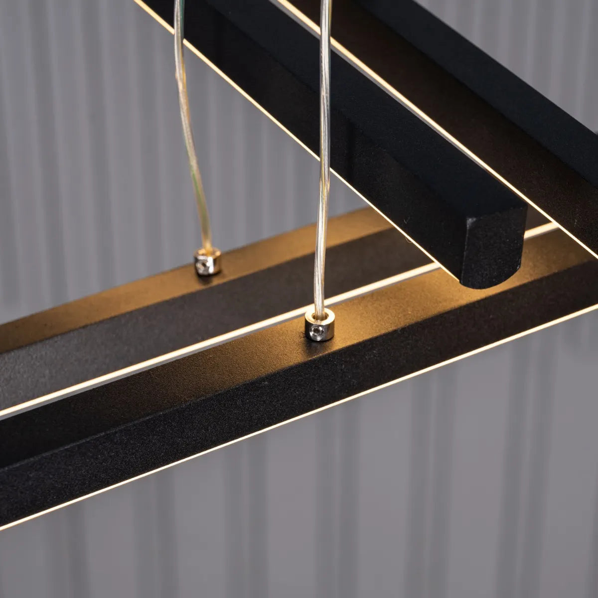 Medium-sized Daytime Dawn black chandelier with elegant LED lighting