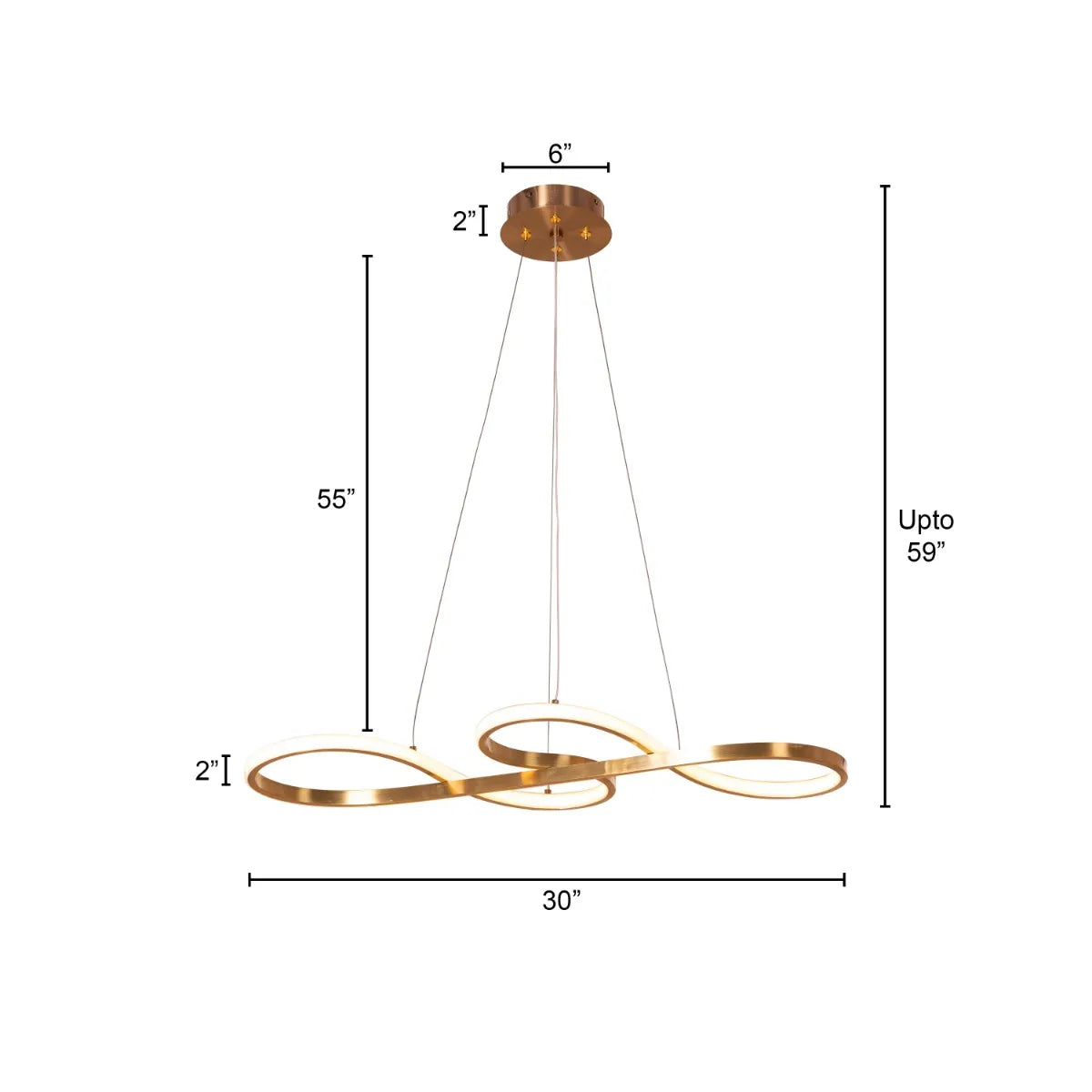 Dive Right In Medium Chandelier with Dimmable LED lighting and remote control.