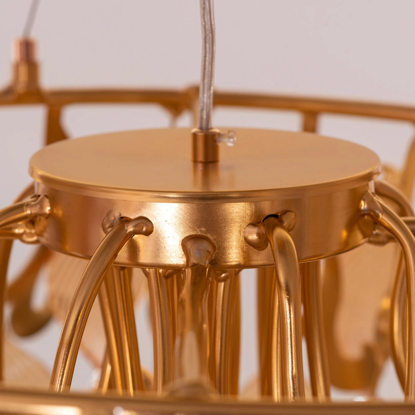 Golden Hour (Gold, Amber) Crystal Double Height Chandelier