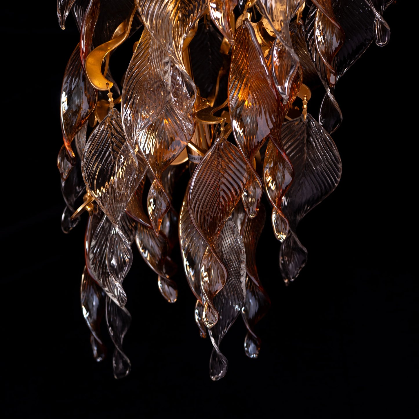 Golden Hour (Gold, Amber) Crystal Double Height Chandelier