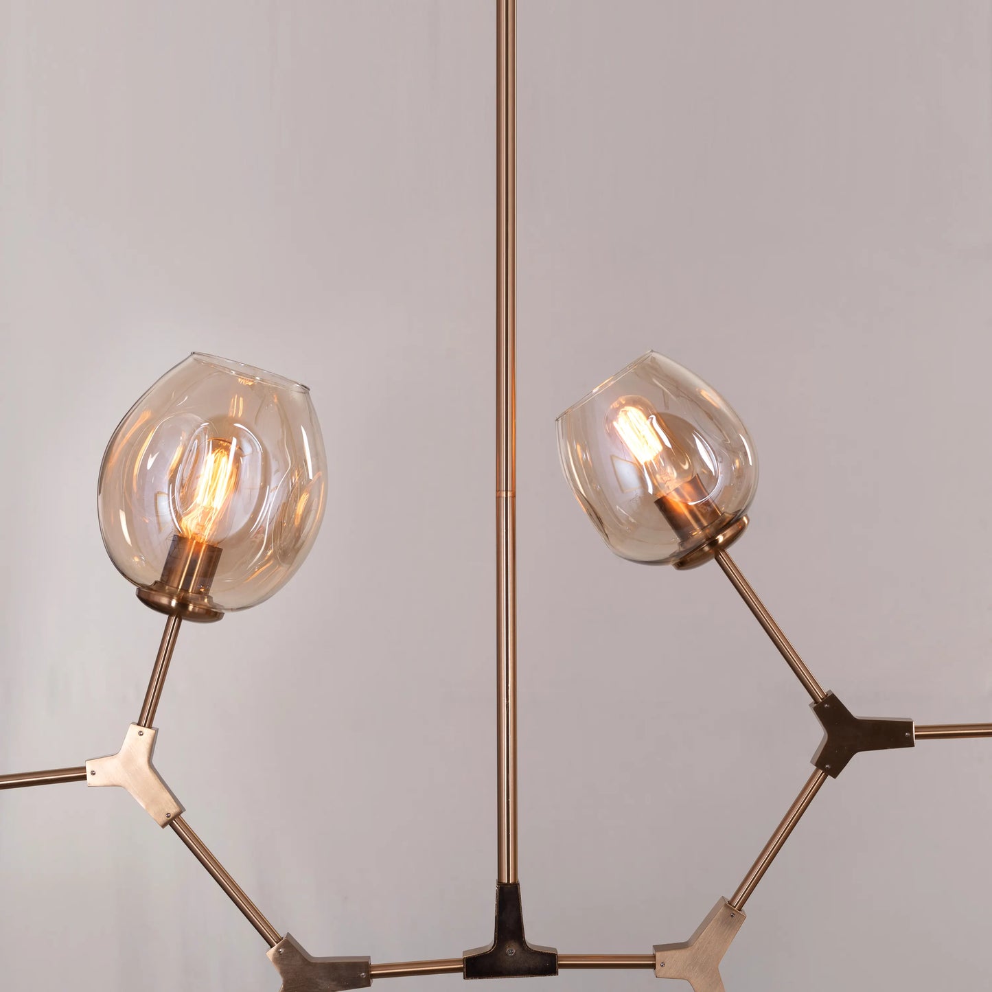 Games People Play Cognac Glass Chandelier